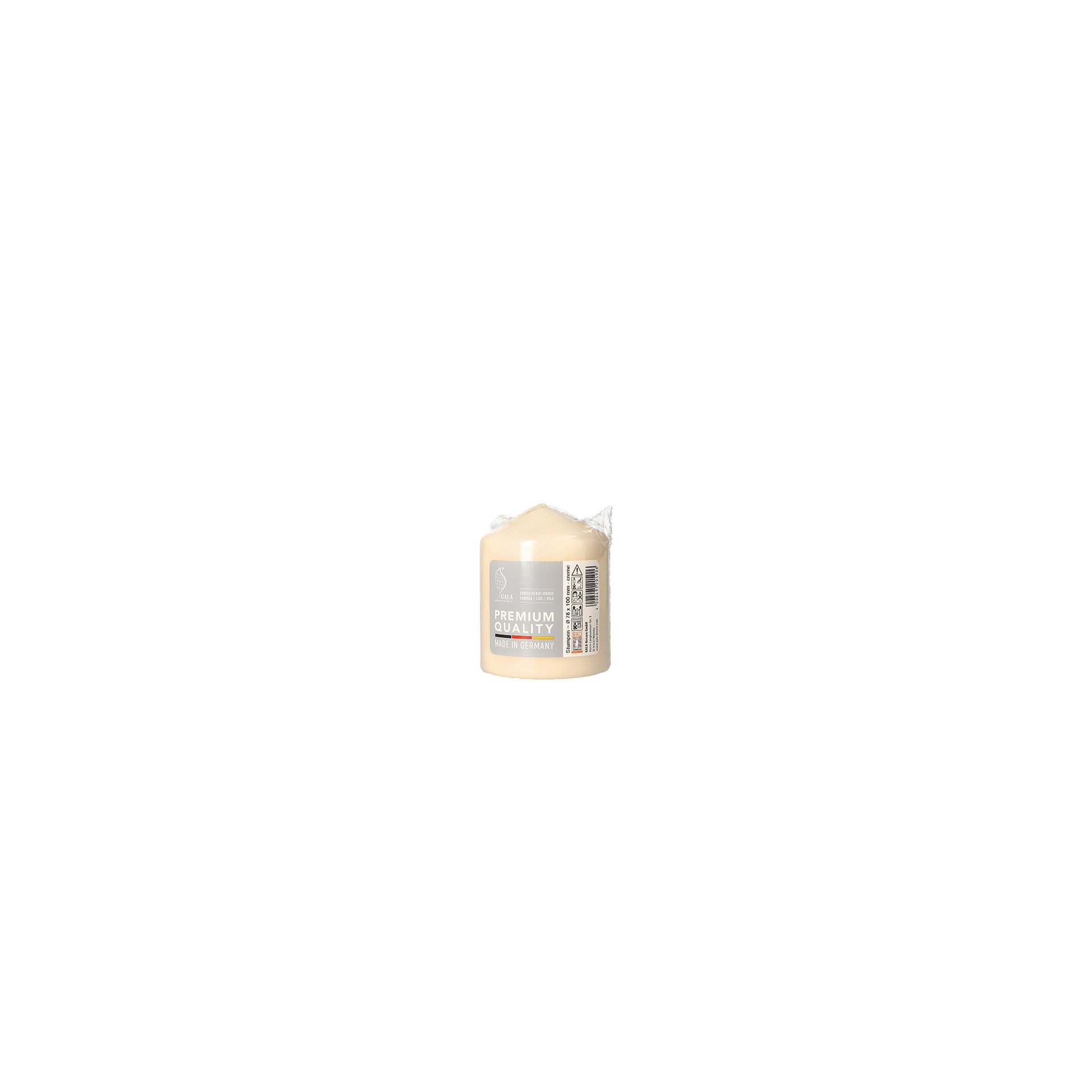 Stumpenkerze Ø 80 mm · 100 mm creme Stumpenkerze Ø 80 mm · 100 mm creme