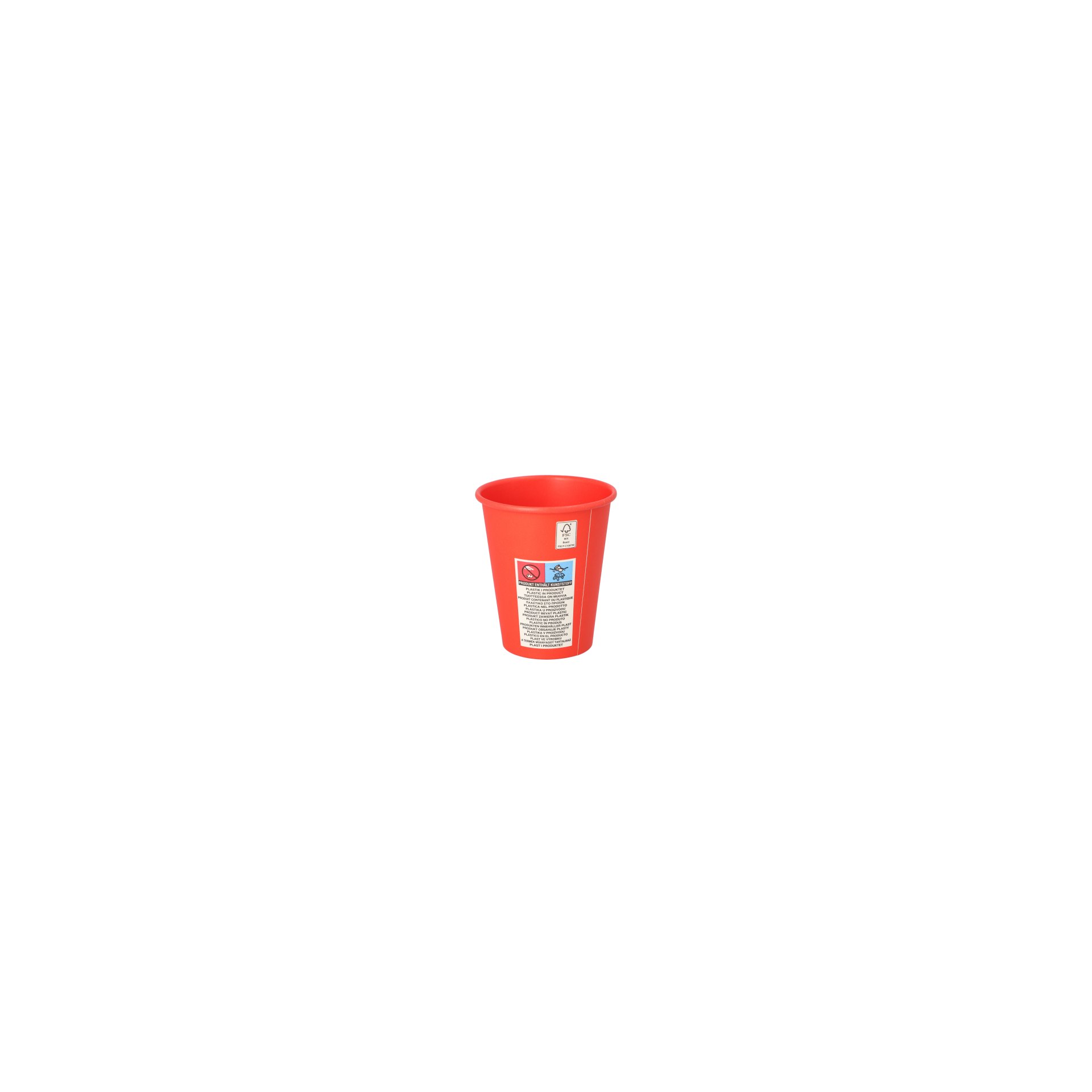 Trinkbecher, Pappe "To Go" 0,2 l Ø 8 cm · 9,2 cm rot Trinkbecher, Pappe "To Go" 0,2 l Ø 8 cm · 9,2 cm rot