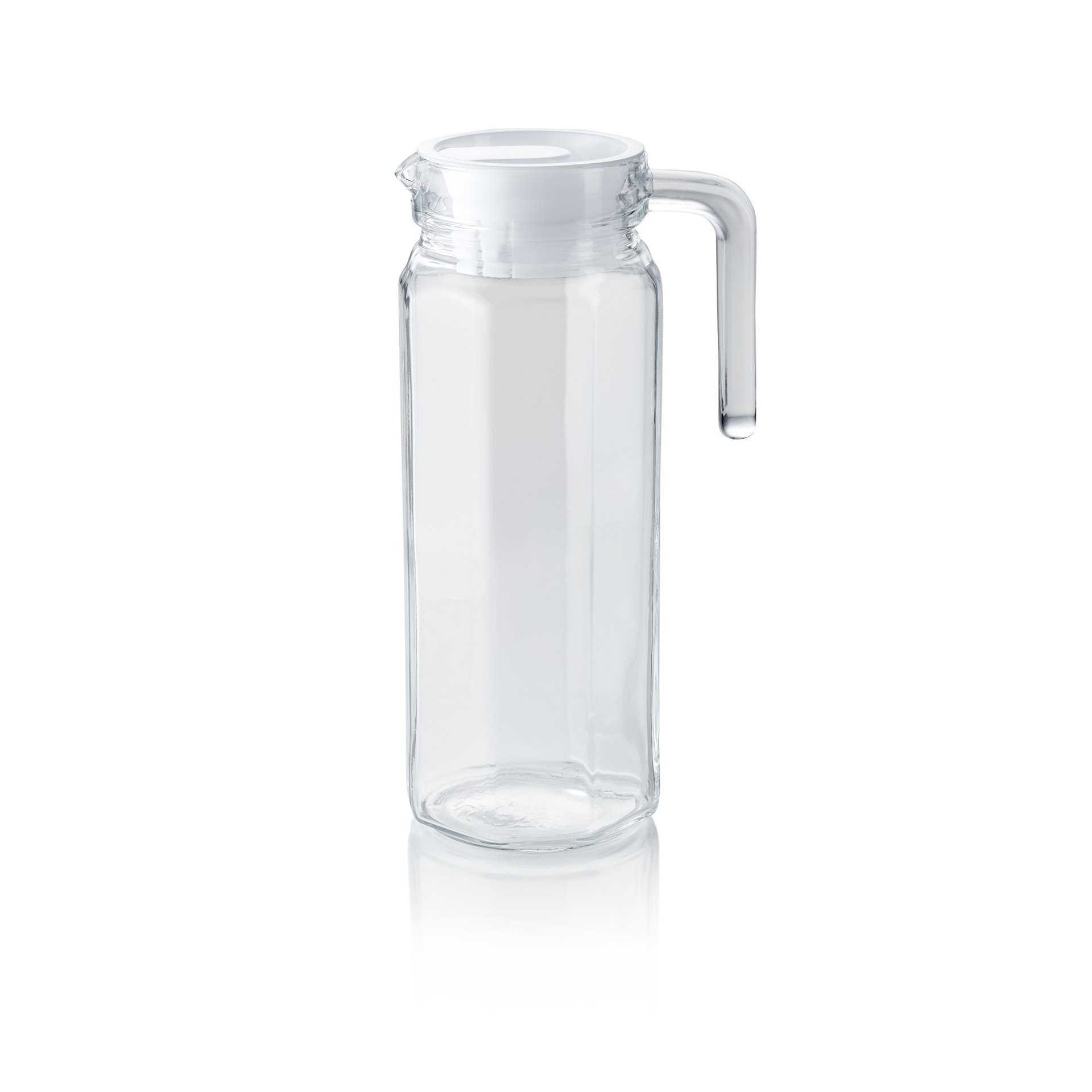 Krug mit Kunststoffdeckel, 1 ltr., Ø 8,3 cm, (H) 26 cm