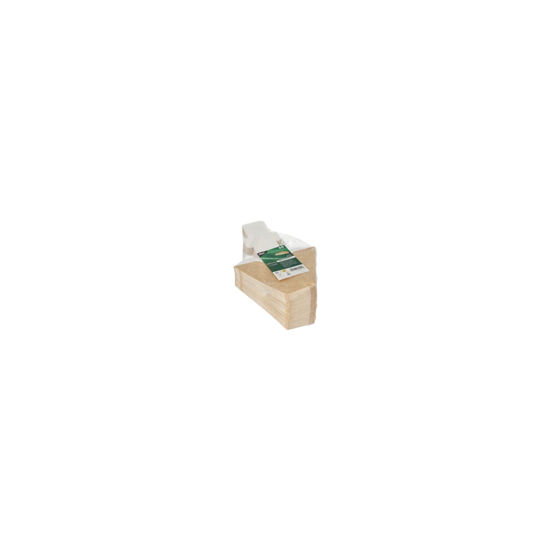 Sandwichboxen, Pappe mit Sichtfenster aus PLA 12,3 cm x 12,3 cm x 5,2 cm braun