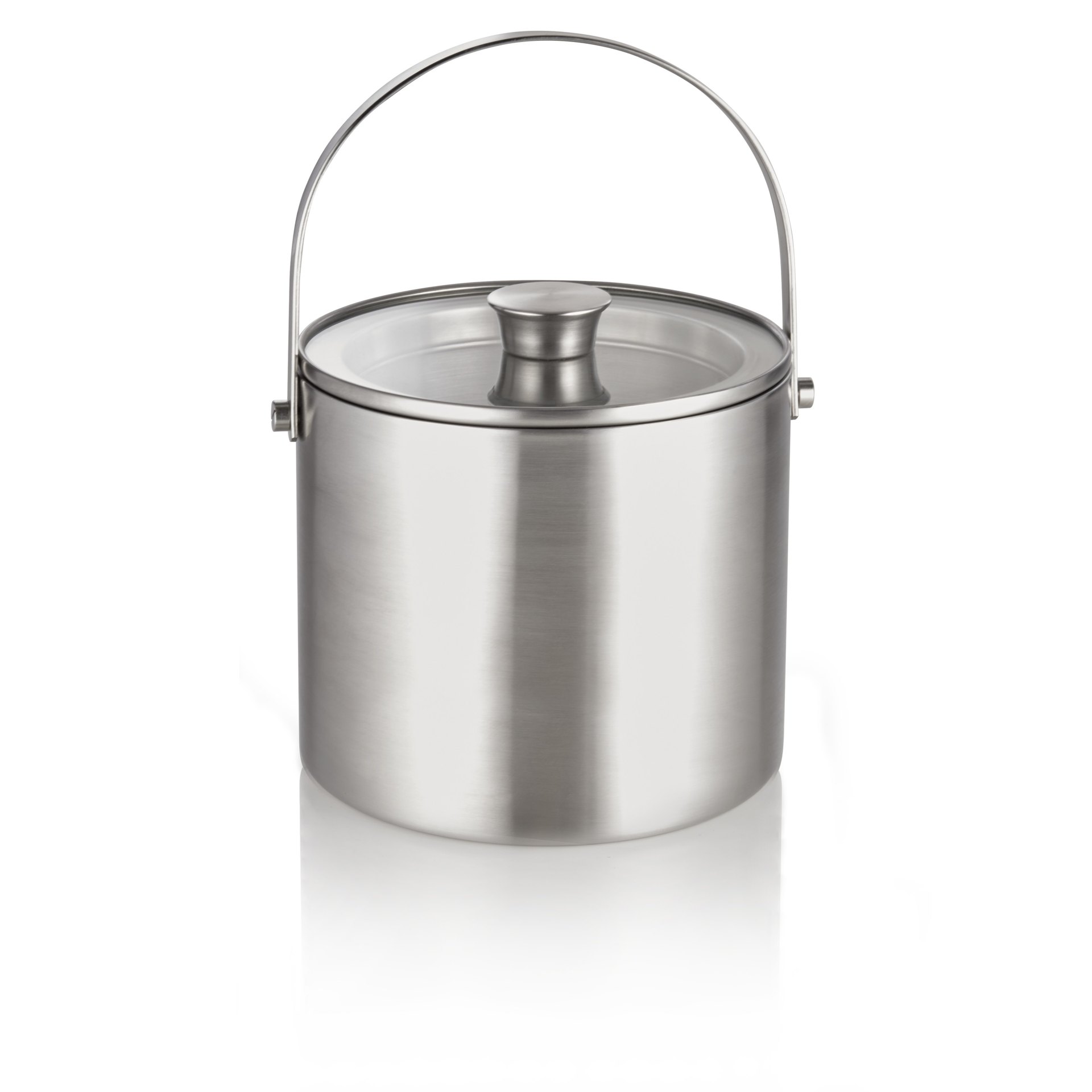 Eiseimer, mit Zange, Ø 18,5 cm, Höhe 20,5 cm, 3 ltr., mit Glasdeckel, Glas