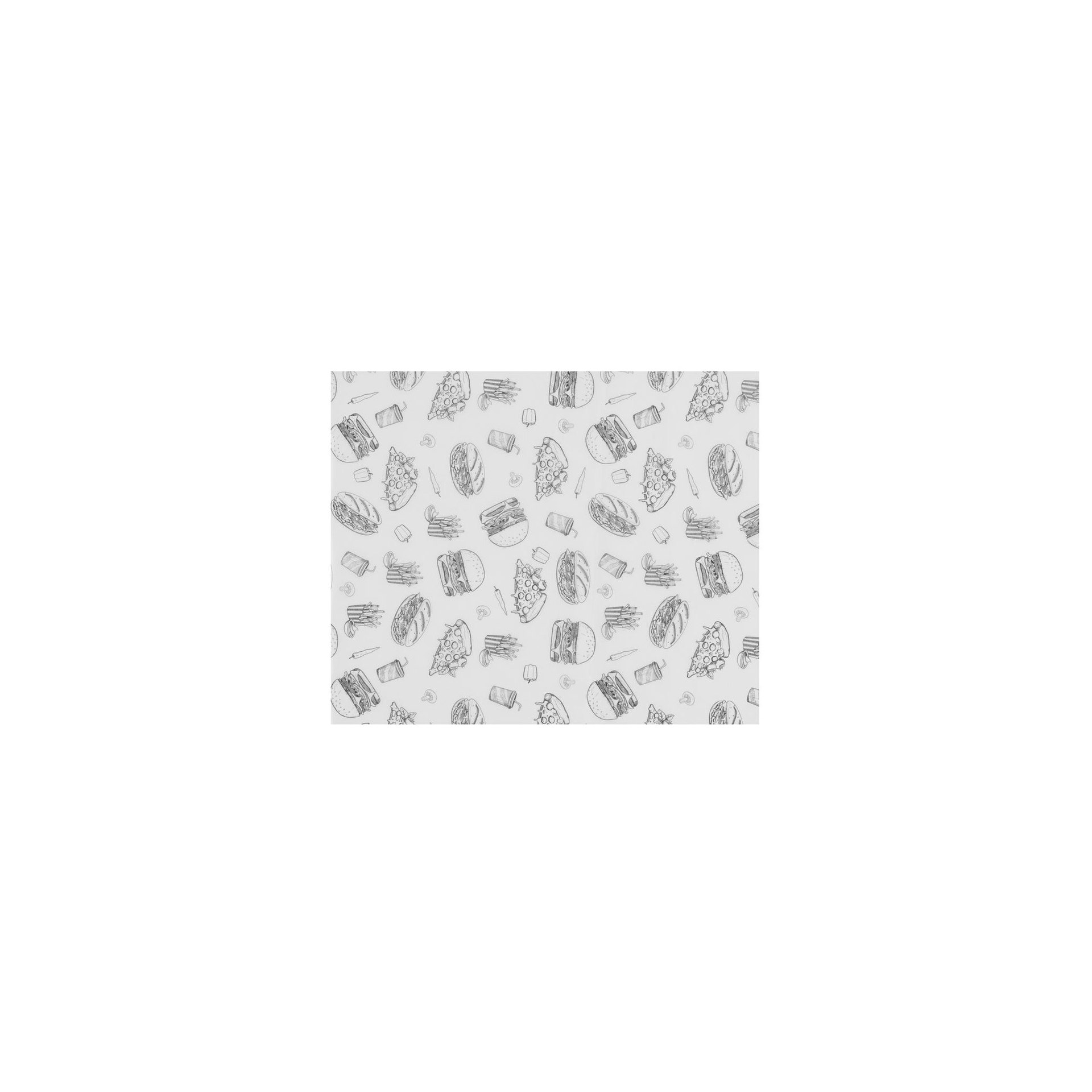 Einschlagpapier, fettdicht, Fastfood-Muster, 500 Stk., 200x250mm