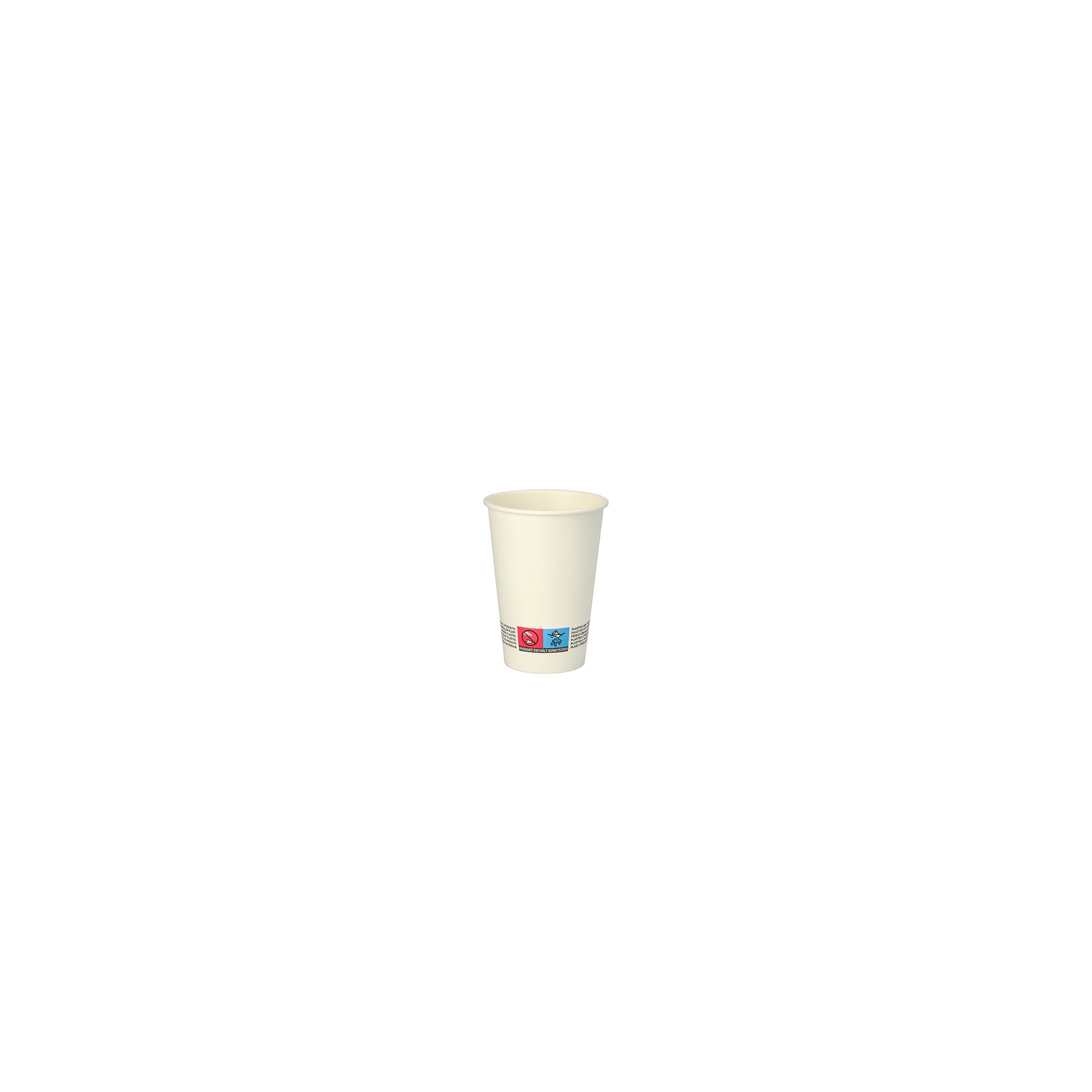 Automatenbecher, Pappe "To Go" 0,18 l Ø 7 cm · 9,2 cm weiss