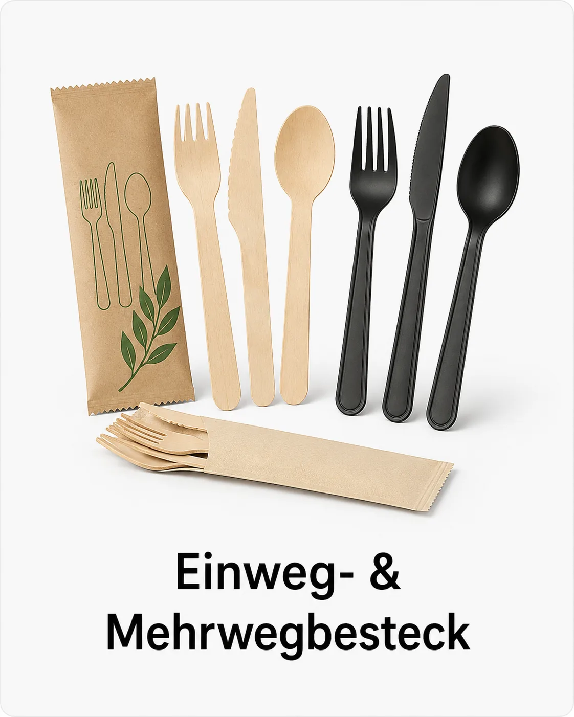 PAPSTAR Einweg- und Mehrwegbesteck aus Holz, Papier und Kunststoff für Gastronomie und Catering