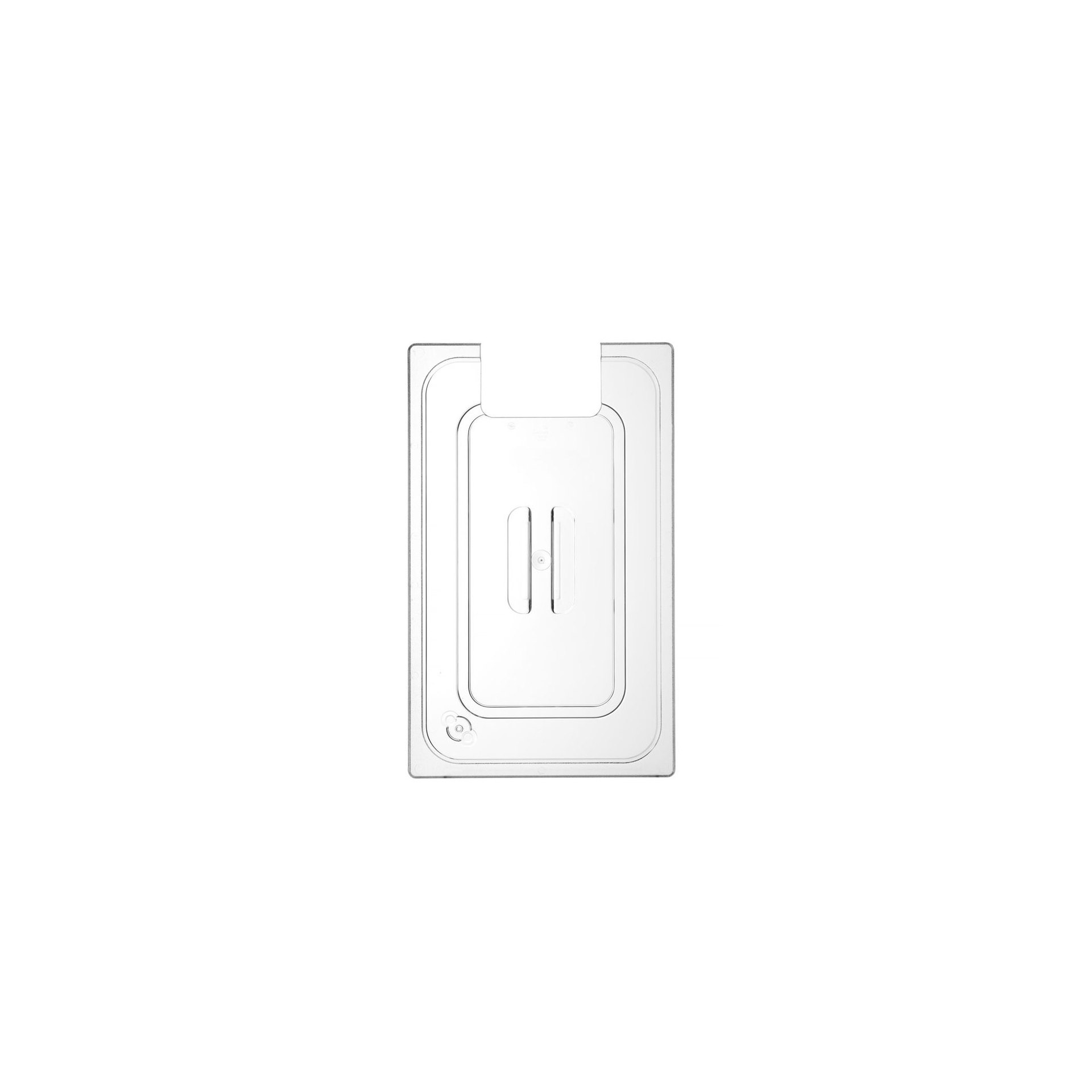 Gastronorm-Deckel mit Sous-Vide-Stab-Aussparung, GN 1/1, Transparent, 530x325mm Gastronorm-Deckel mit Sous-Vide-Stab-Aussparung, GN 1/1, Transparent, 530x325mm