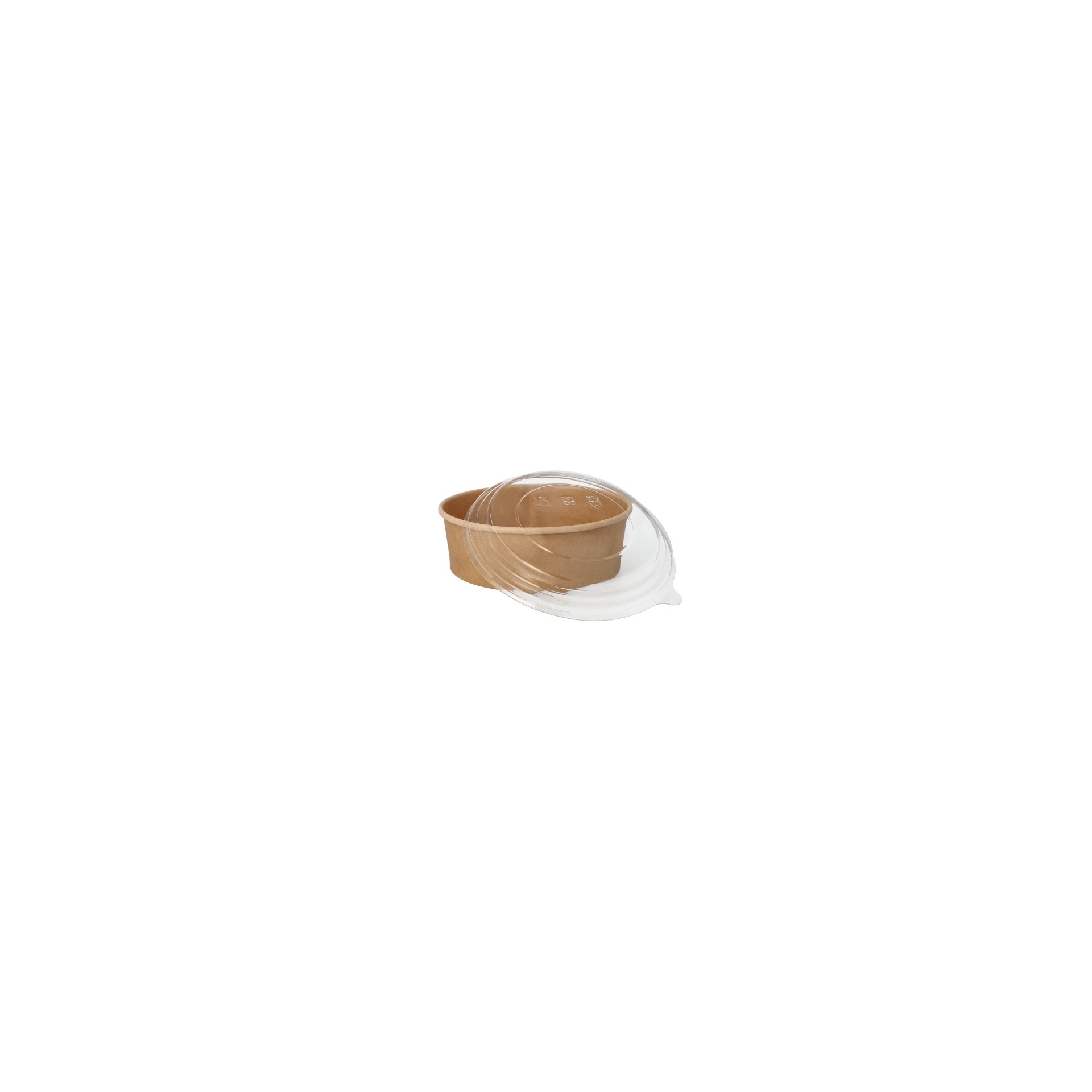 Salatschalen, Pappe rund 500 ml Ø 15 cm · 4,6 cm braun