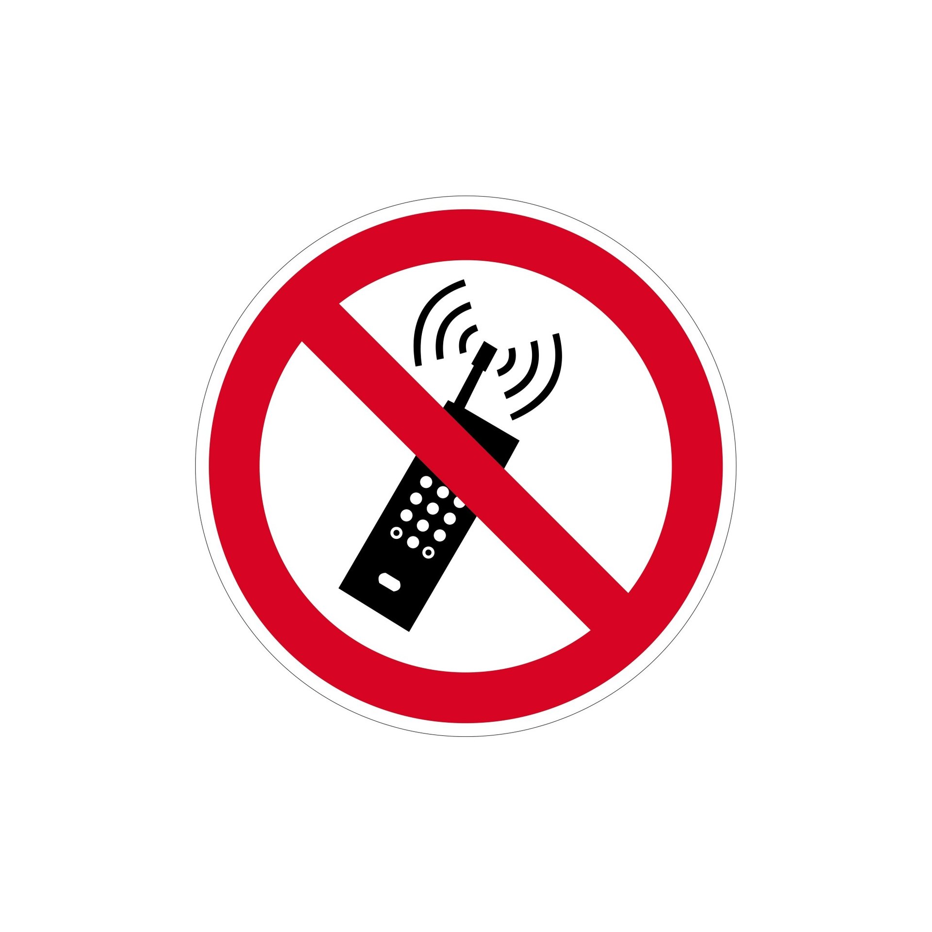 Hinweis- /Verbotsschilder Handy verboten / 10 cm