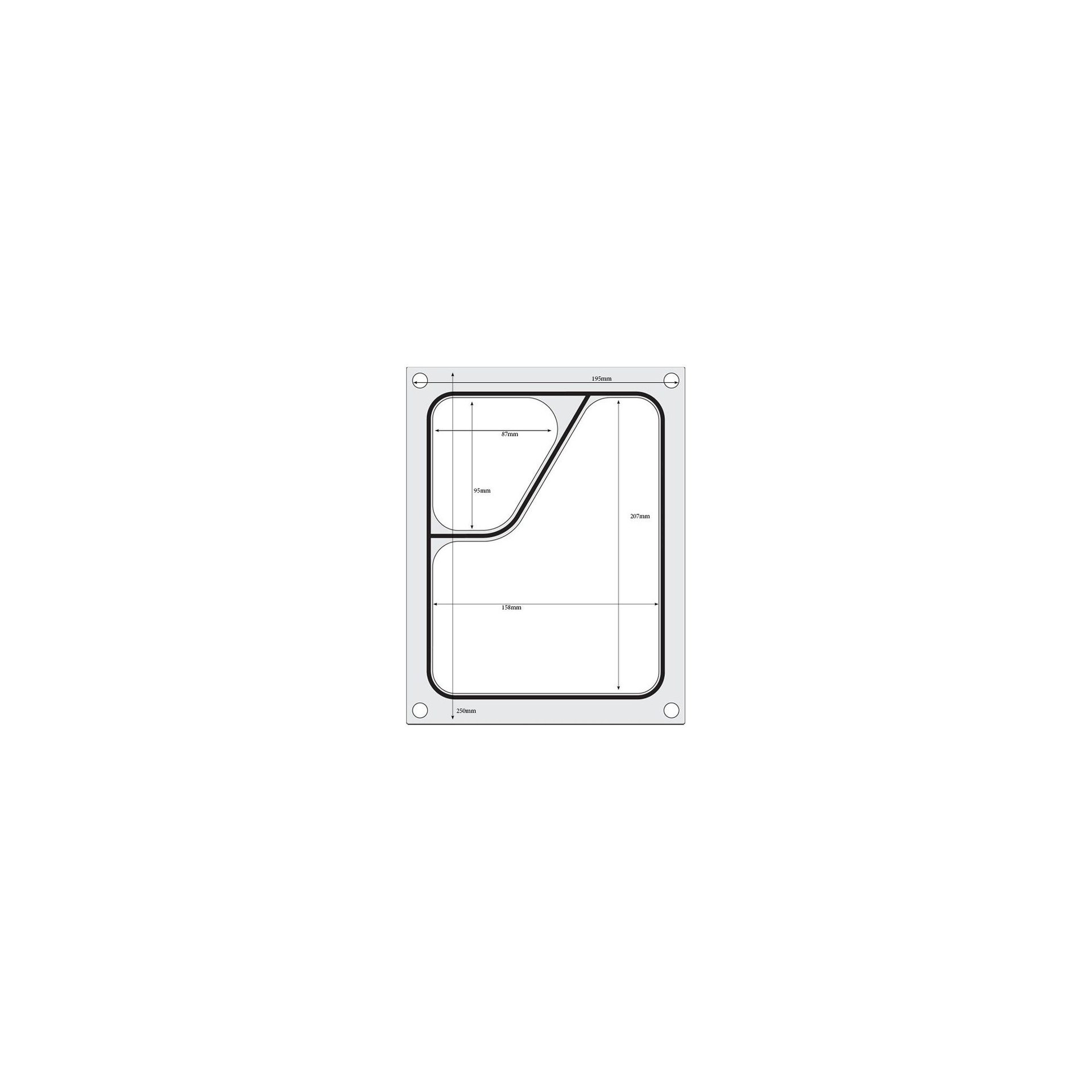 Matrize für Versiegelungsmaschine, ein zweiteiliger Colt-Behälter (227x178 mm)