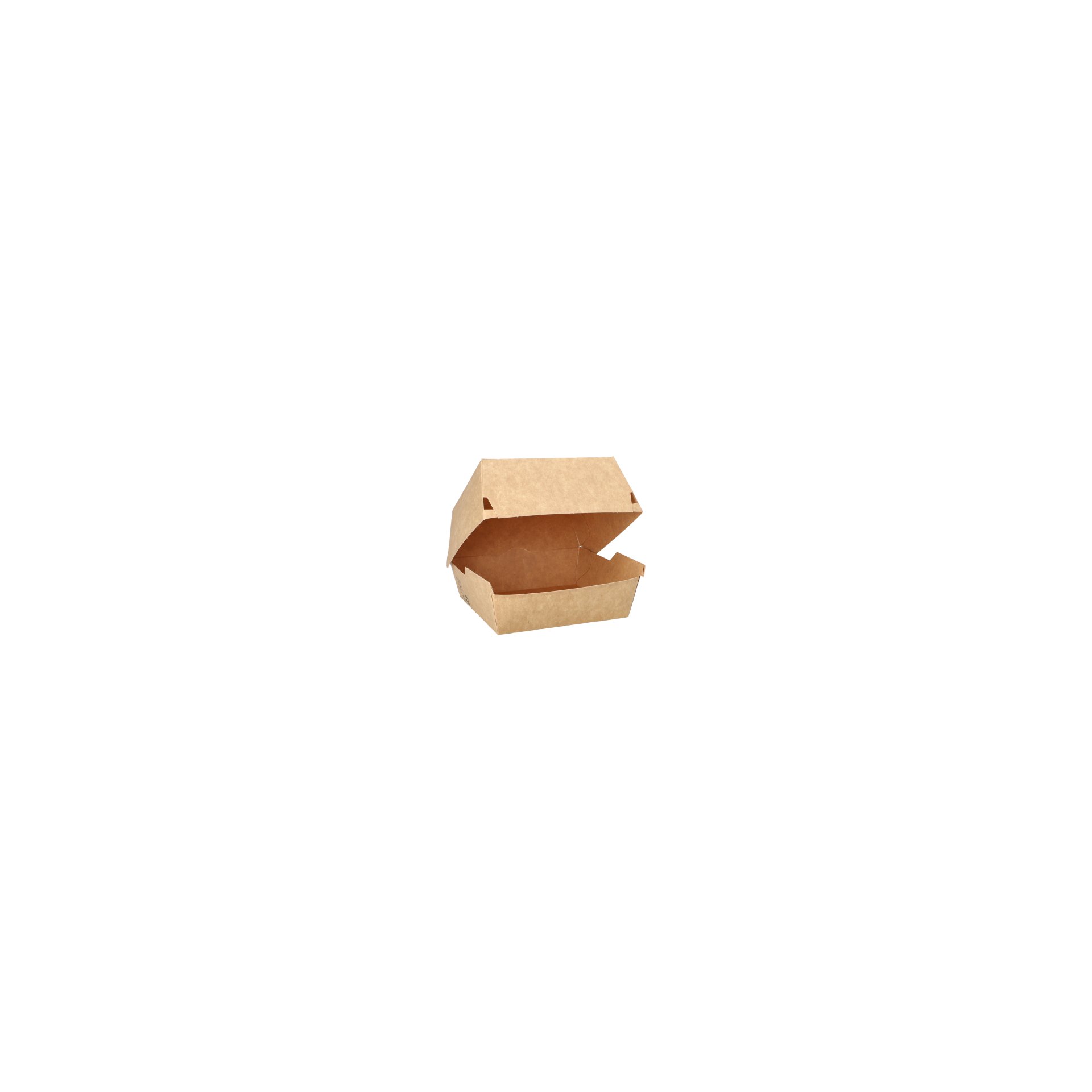 Burgerboxen, Pappe 7,8 cm x 11,5 cm x 11 cm braun "100% Fair" groß Burgerboxen, Pappe 7,8 cm x 11,5 cm x 11 cm braun "100% Fair" groß