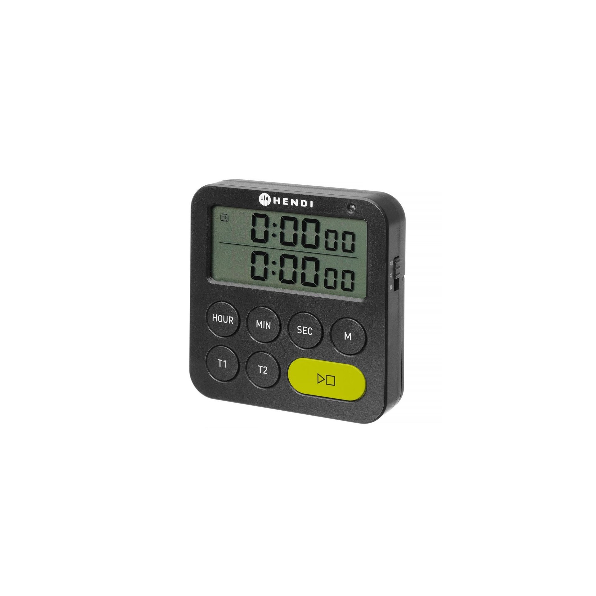 Timer, doppelt, Schwarz, 82x20x(H)86mm Timer, doppelt, Schwarz, 82x20x(H)86mm
