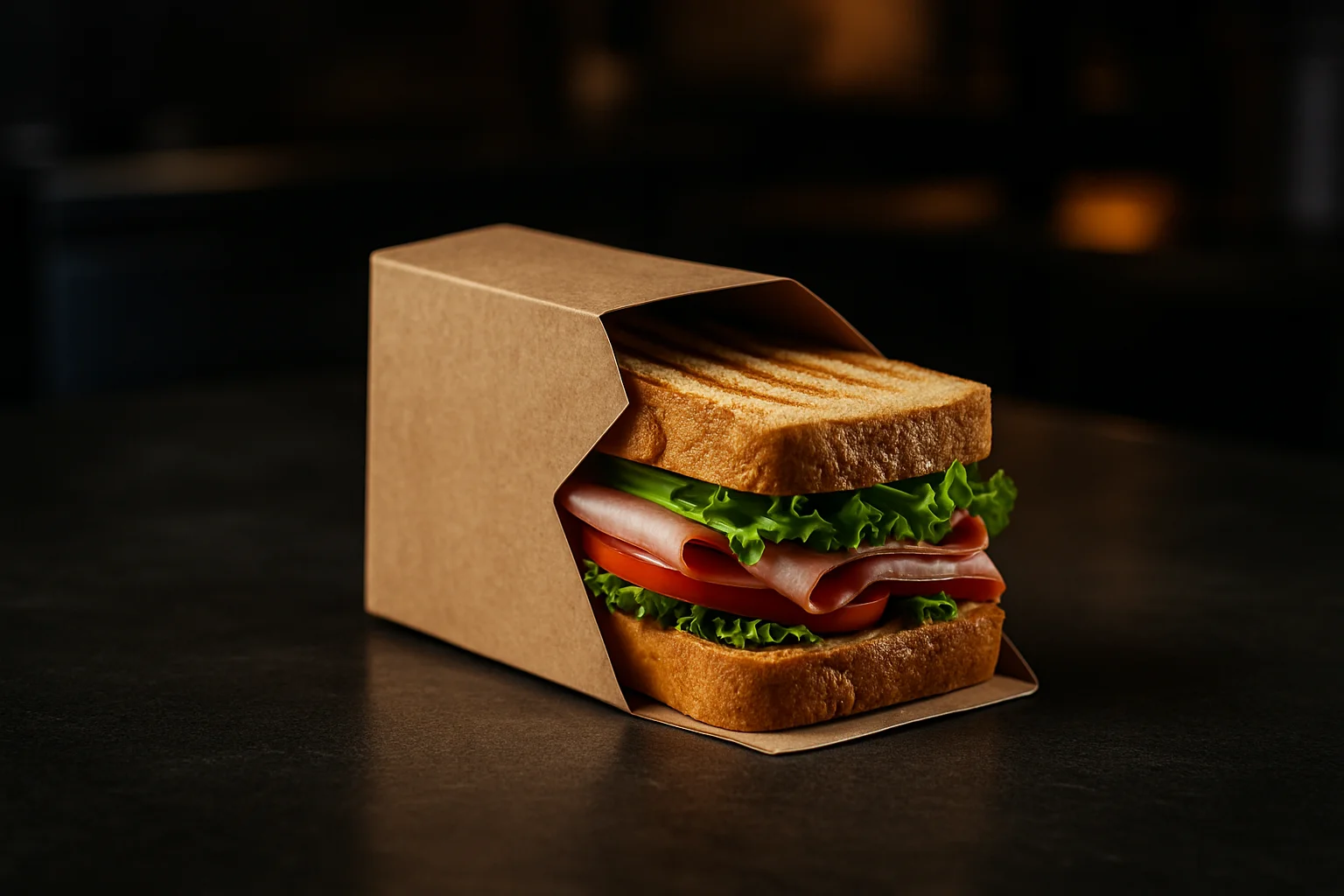 Sandwichverpackung fuer To-go
