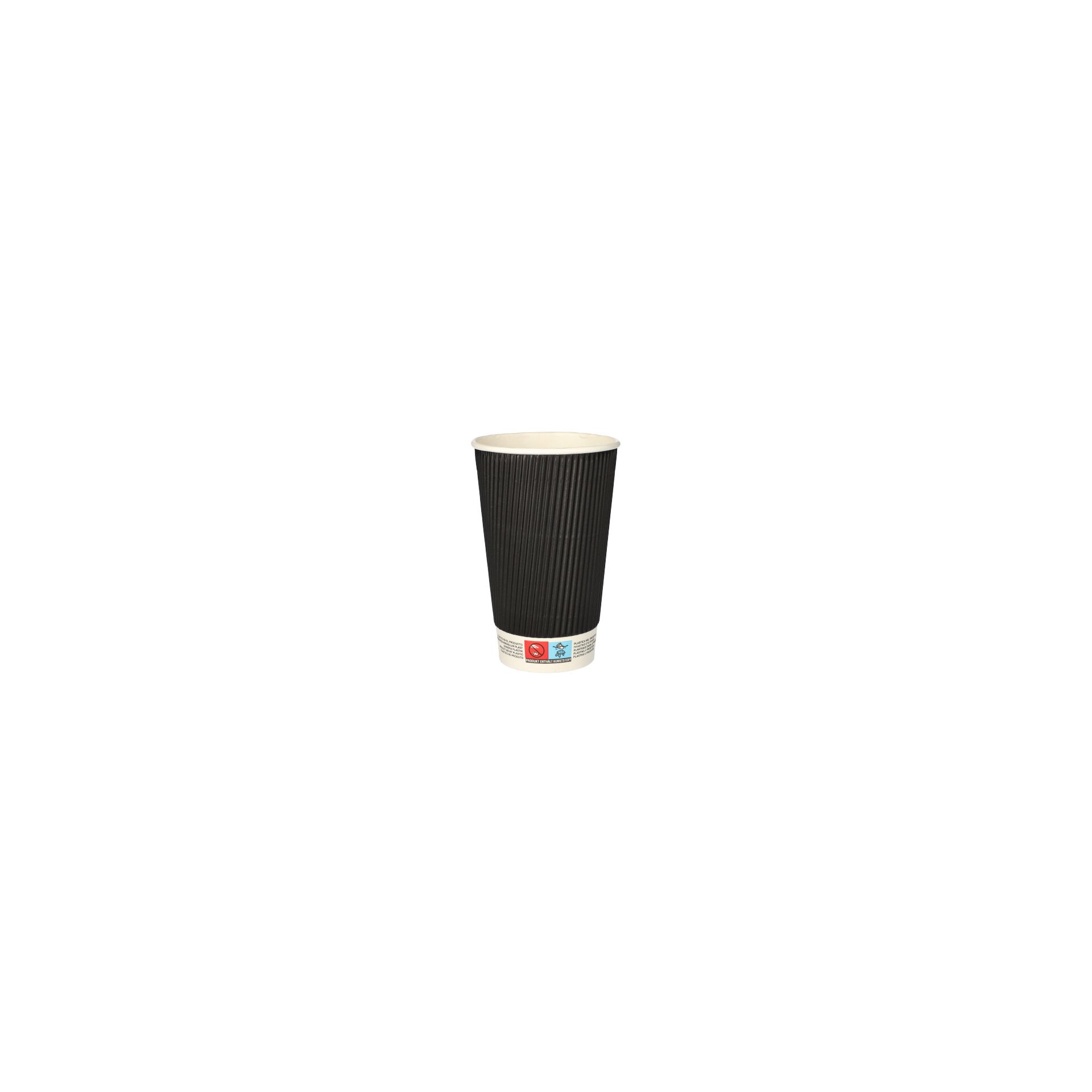 papstar-86268-trinkbecher-pappe-to-go-0-4l-9cm-13-7cm-schwarz-ripple-wall-1 Trinkbecher, Pappe "To Go" 0,4 l Ø 9 cm · 13,7 cm schwarz Ripple Wall