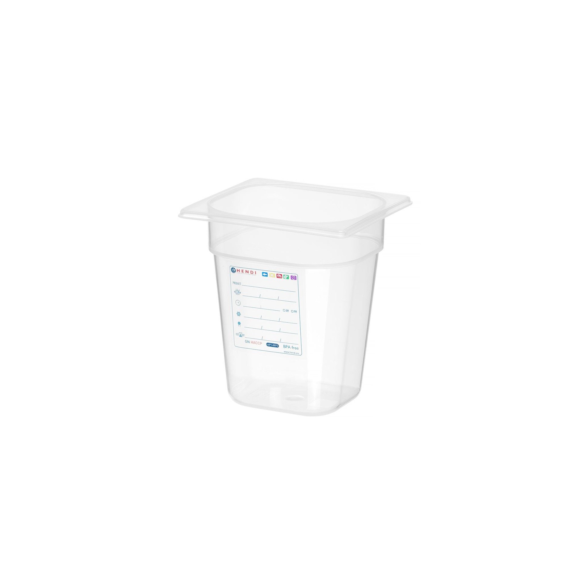Gastronorm-Behälter 1/6, GN 1/6, 3,4L, Transparent, 176x162x(H)200mm