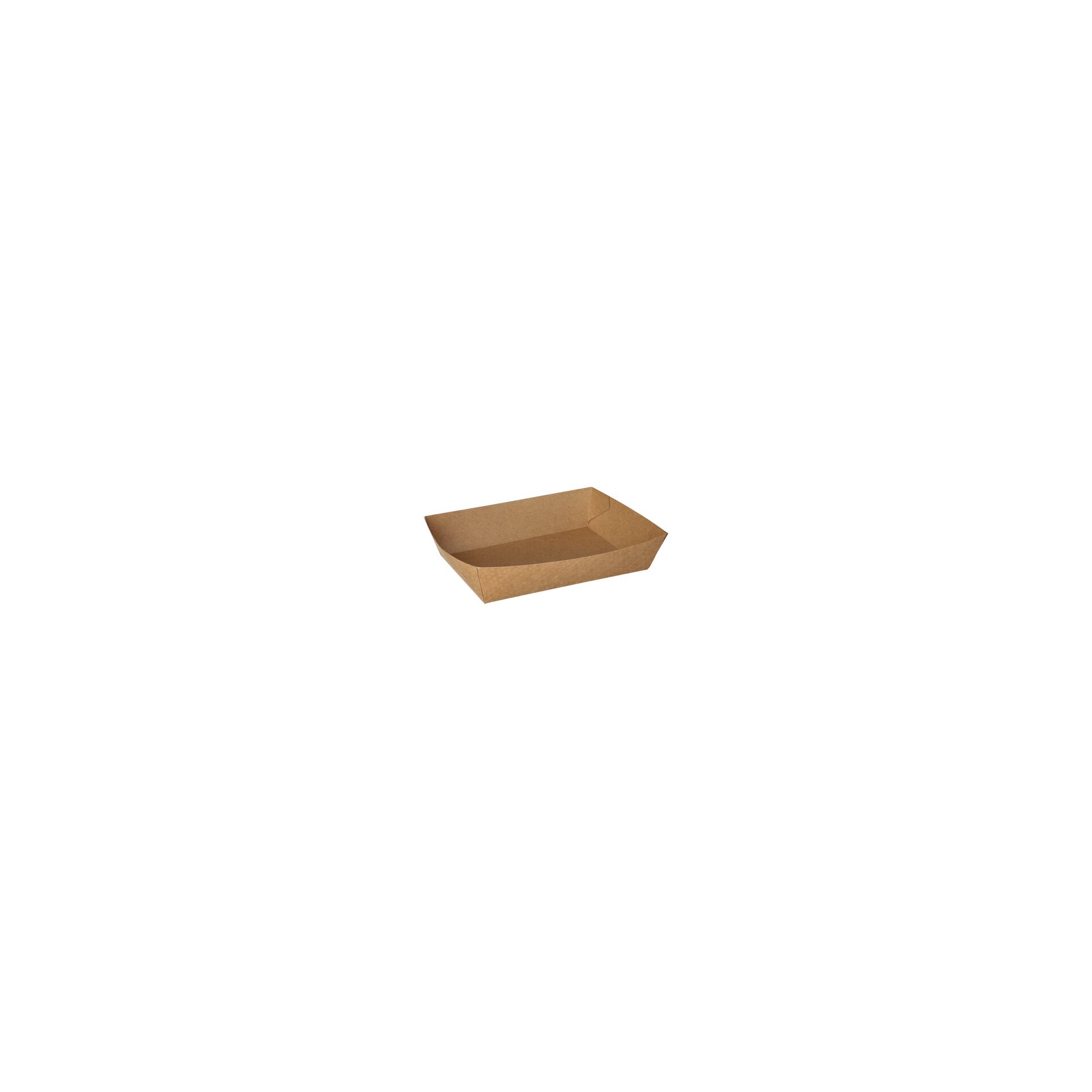 Snacktrays, Pappe "pure" 4 cm x 11 cm x 16 cm braun