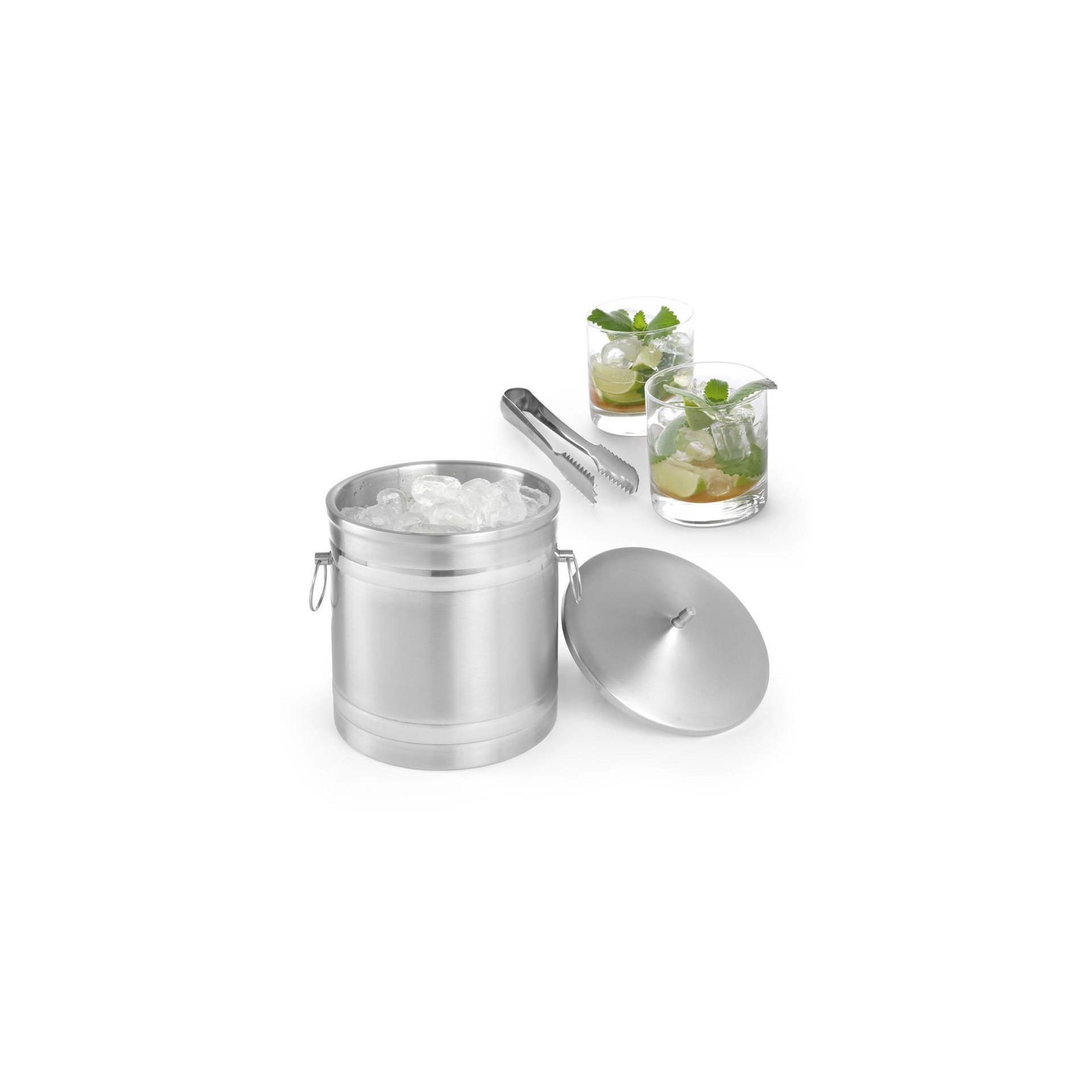 Eiskübel doppelwandig, BarUp, 5L, Silber, ⌀200x(H)230mm