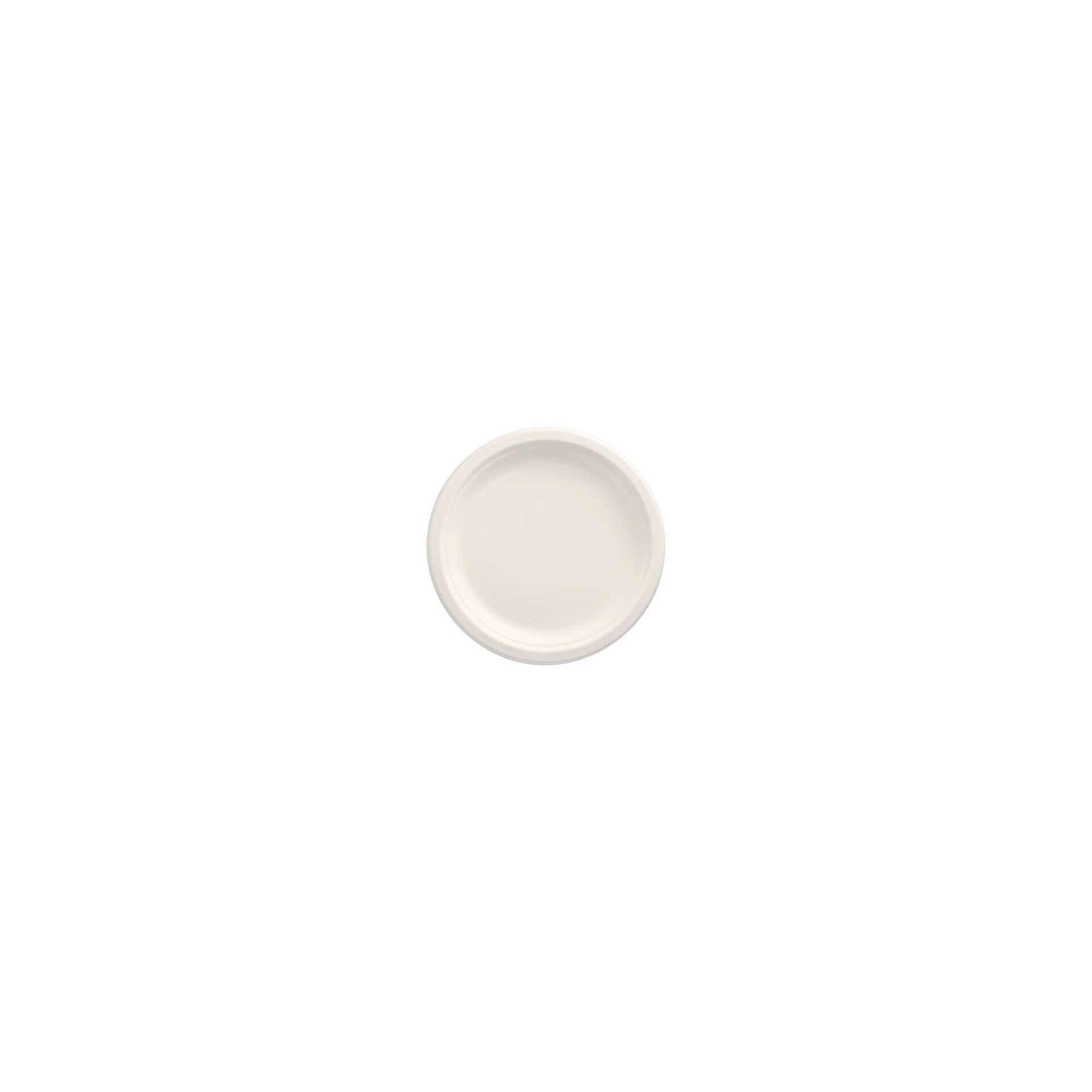 Teller, Zuckerrohr "pure" ungeteilt Ø 23 cm · 2 cm weiss