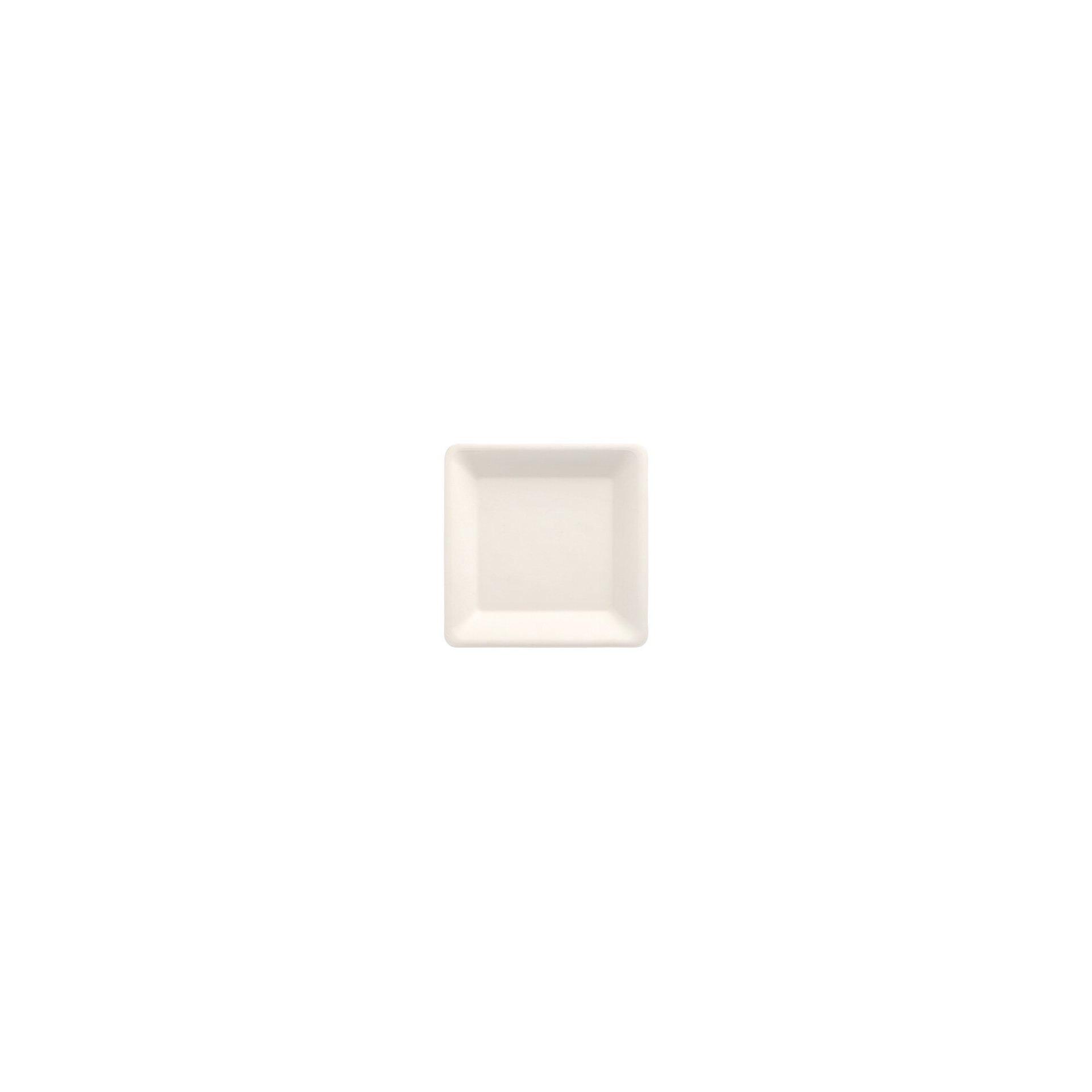 Teller, Zuckerrohr "pure" eckig 15,5 cm x 15,5 cm weiss Teller, Zuckerrohr "pure" eckig 15,5 cm x 15,5 cm weiss