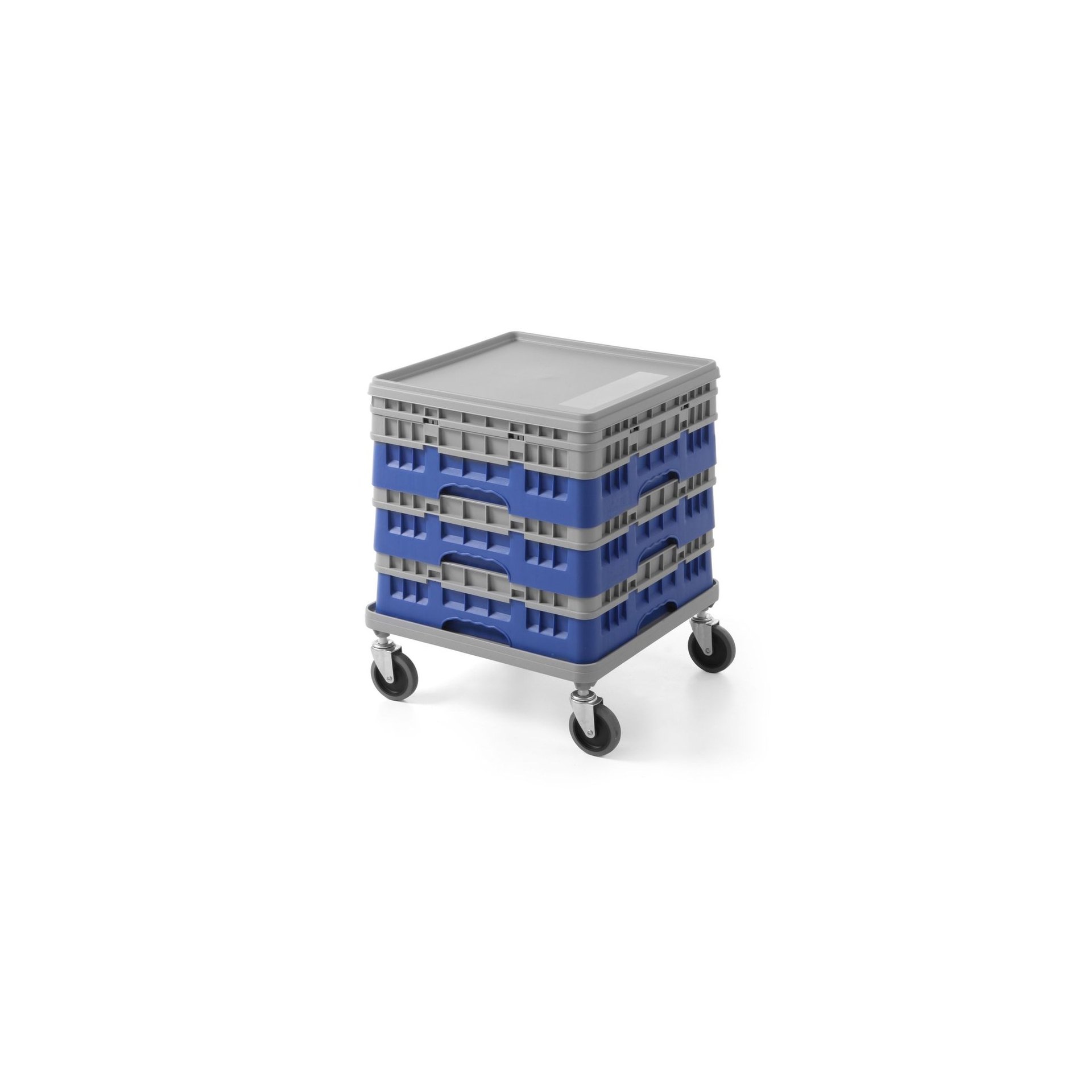 Fahrgestell für Universal-Regale 500×500 mm, AmerBox, Hellgrau, 500x500x(H)180mm