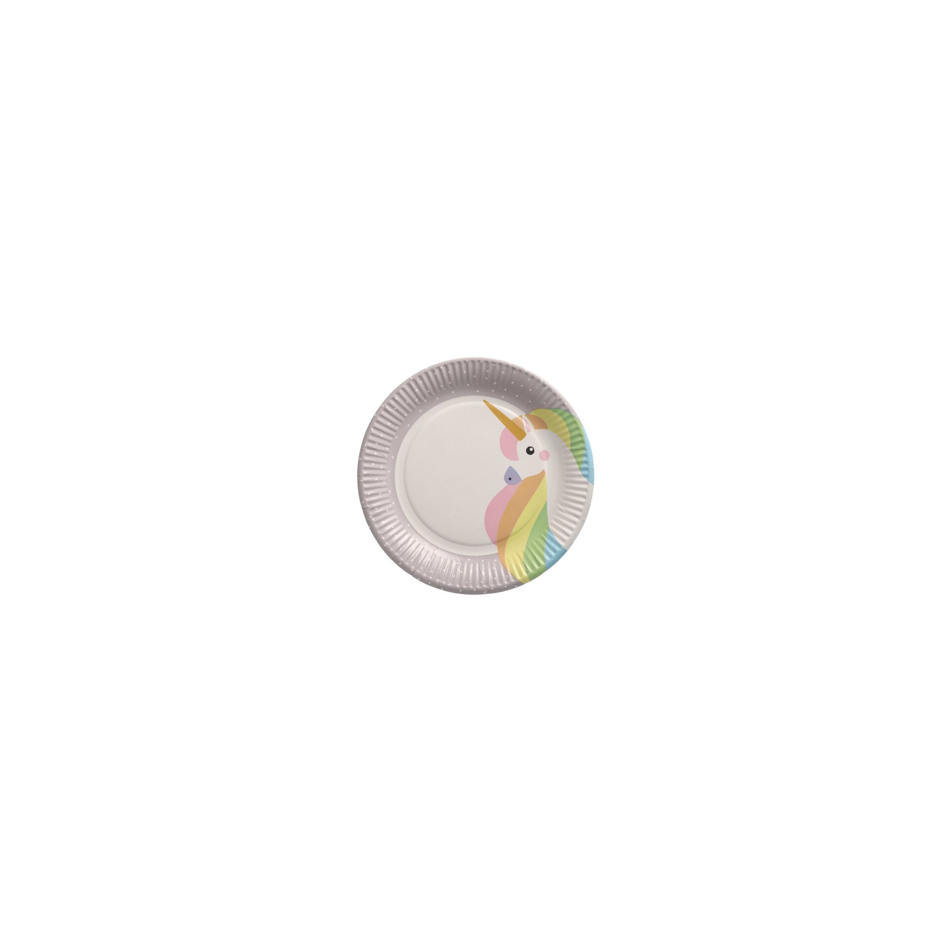 Teller, Pappe rund Ø 23 cm "Unicorn" Teller, Pappe rund Ø 23 cm "Unicorn"
