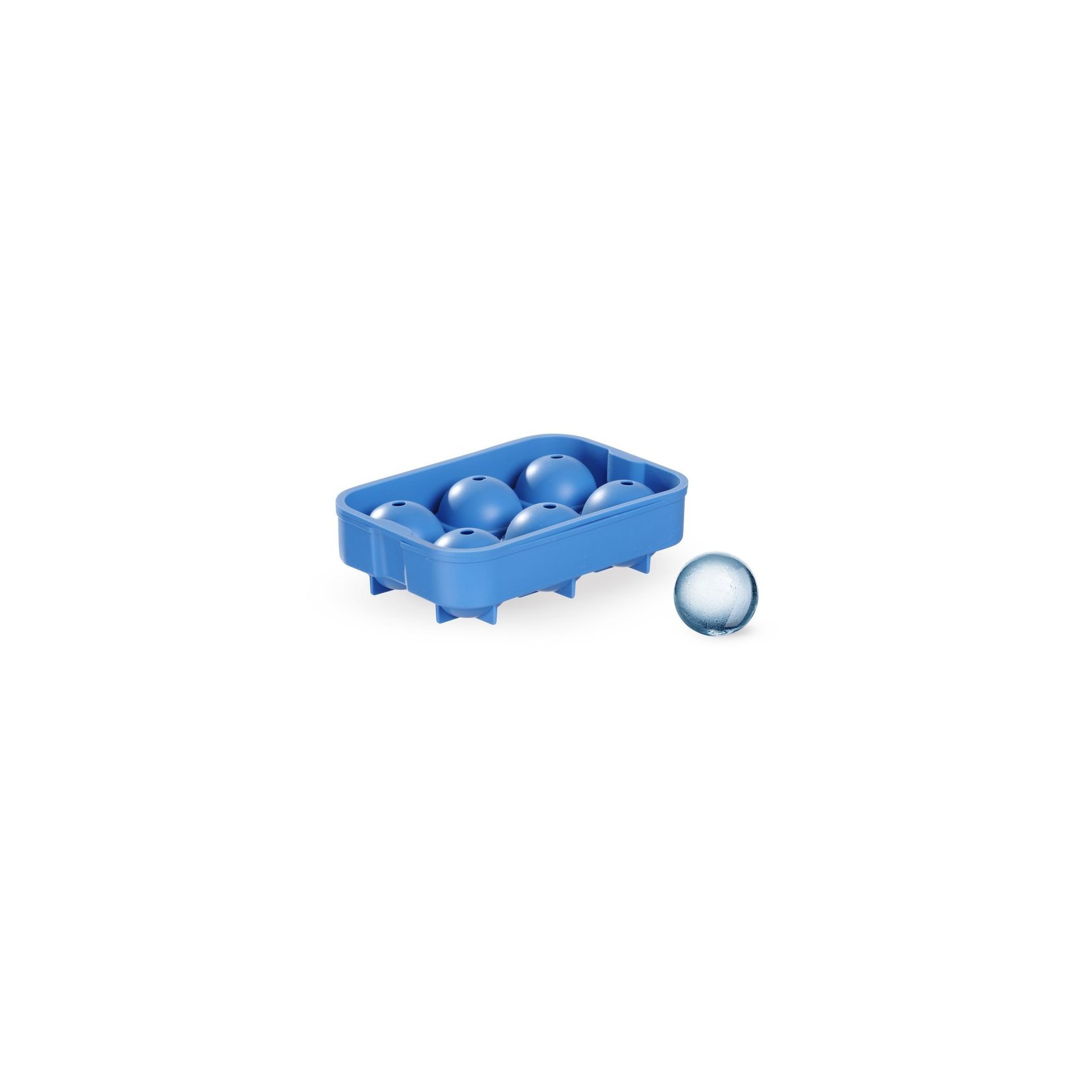 Eiswürfelform, kugelförmig, BarUp, Blau, 180x125x(H)50mm