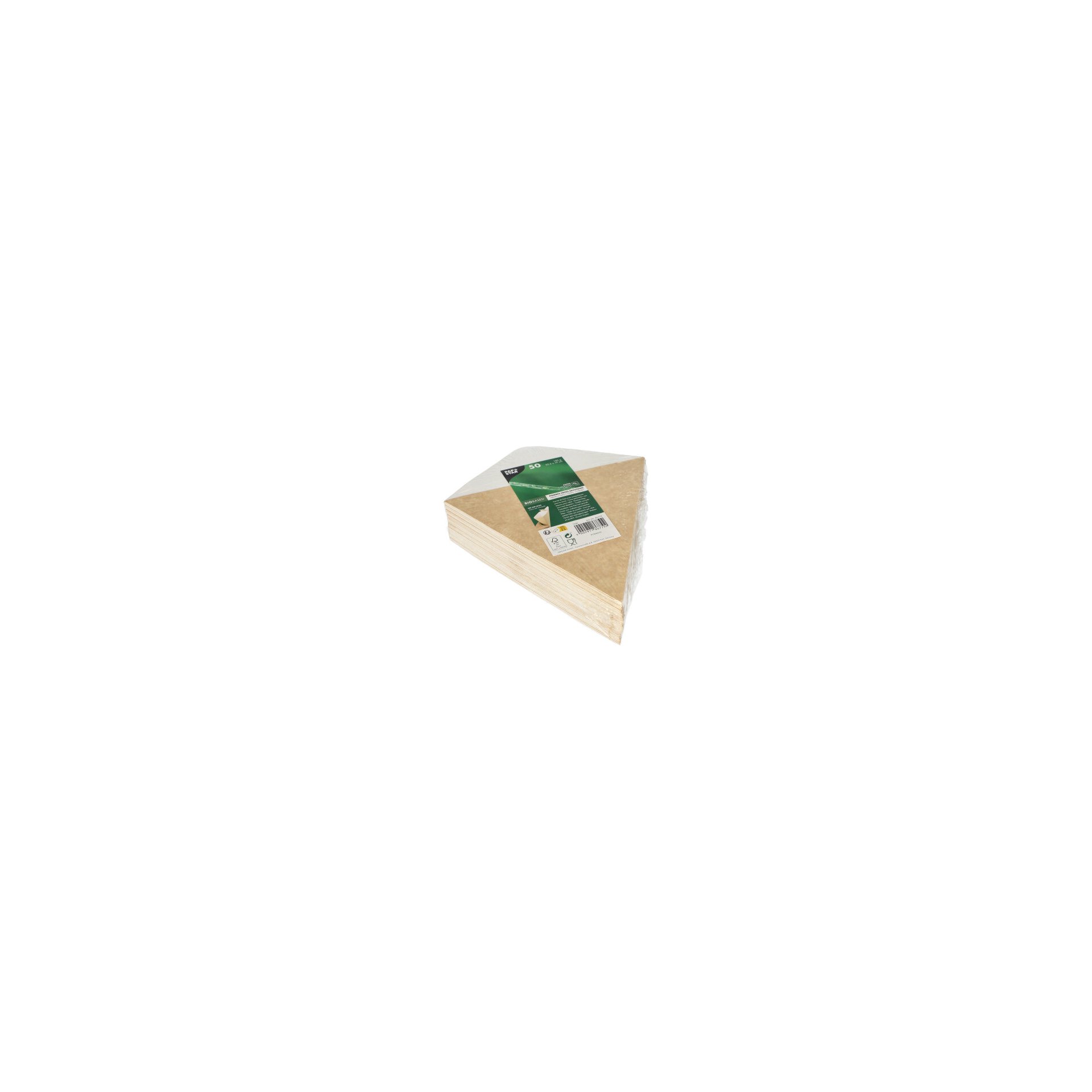 Pommes-Frites-Spitztüten mit Dip-Ecke, Pappe "pure" 23,5 cm x 19 cm braun/weiss