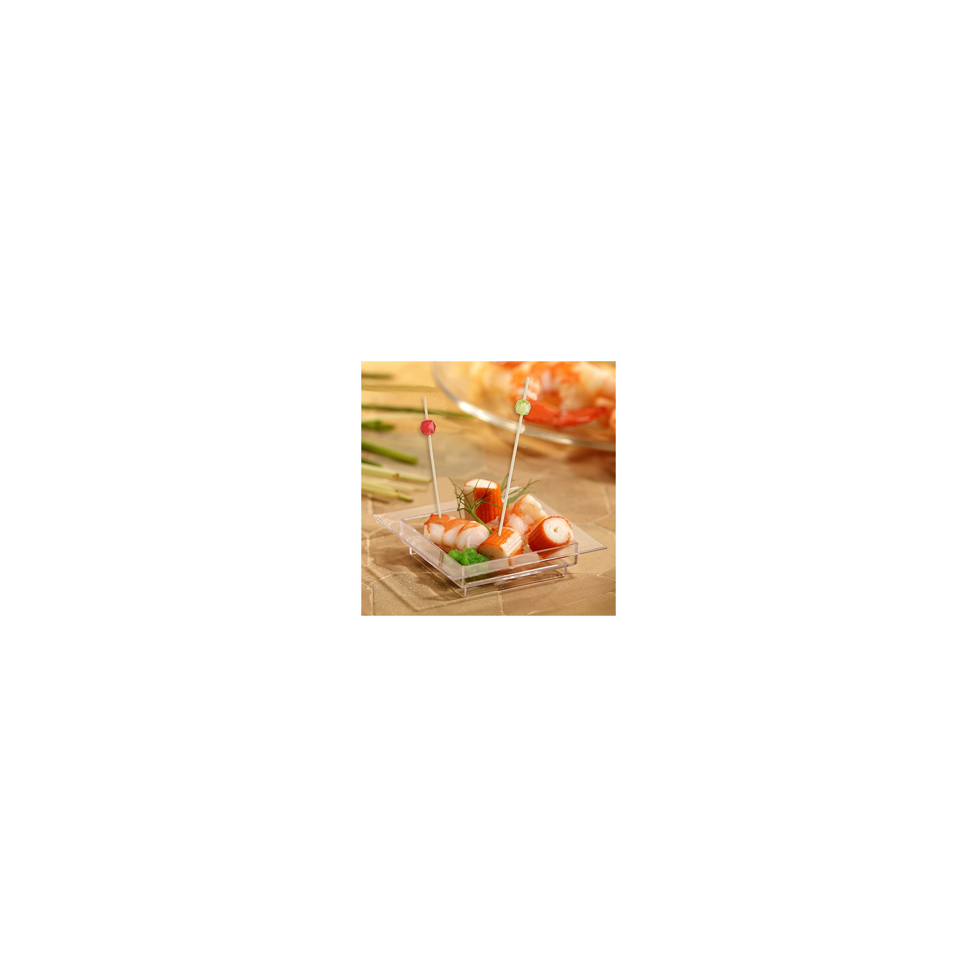 Fingerfood - Picker 12 cm farbig sortiert "Square"