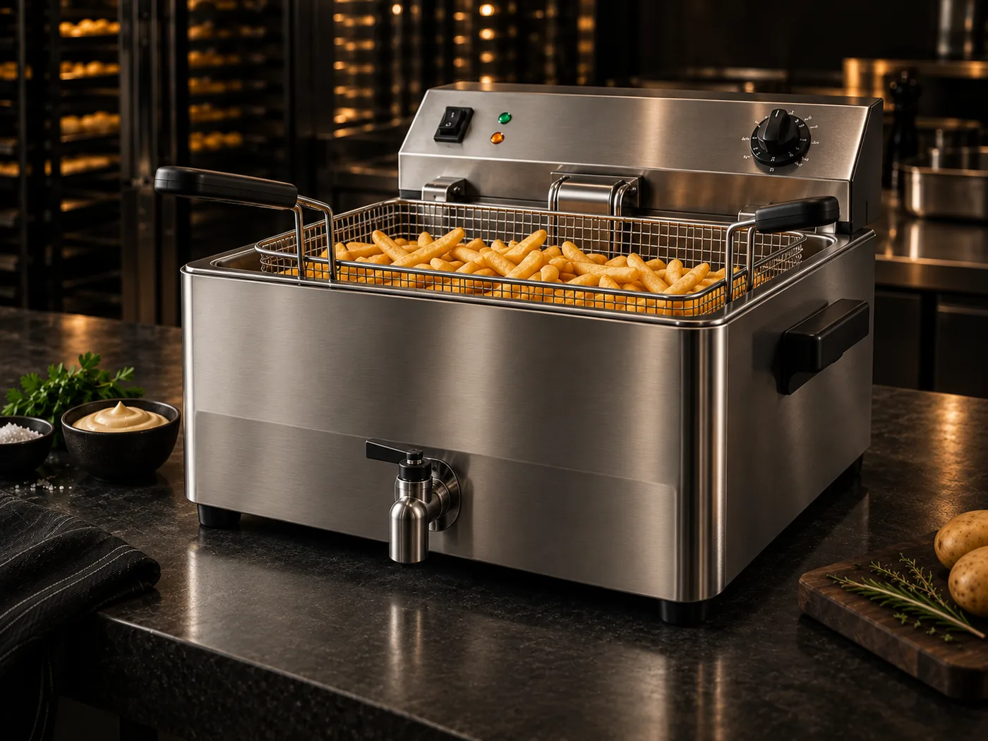 Professionelle HENDI Fritteuse für Gastronomie und Gewerbe
