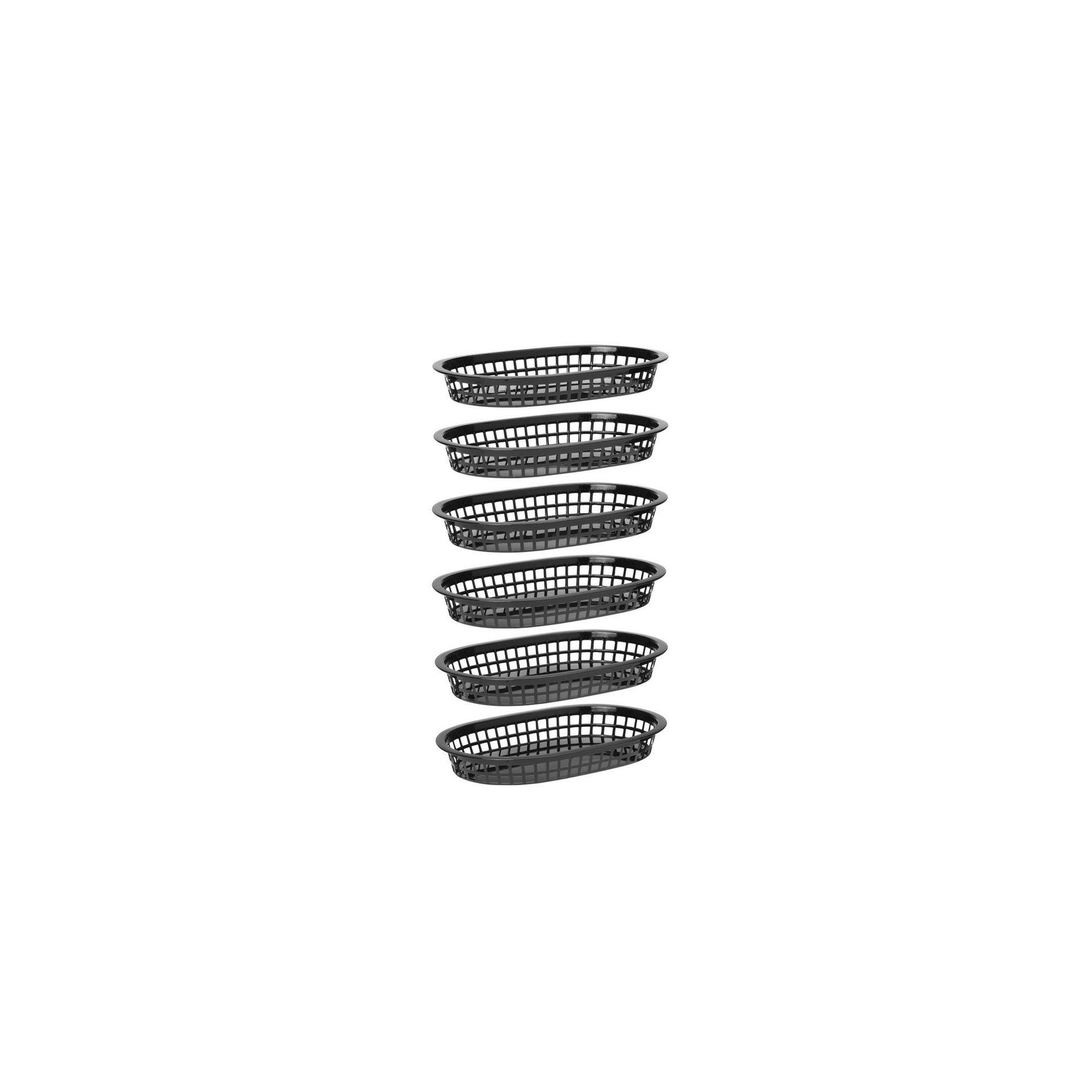Servierkörbe im Fastfood-Stil, Schwarz 272x175x(H)38mm Servierkörbe im Fastfood-Stil, Schwarz 272x175x(H)38mm
