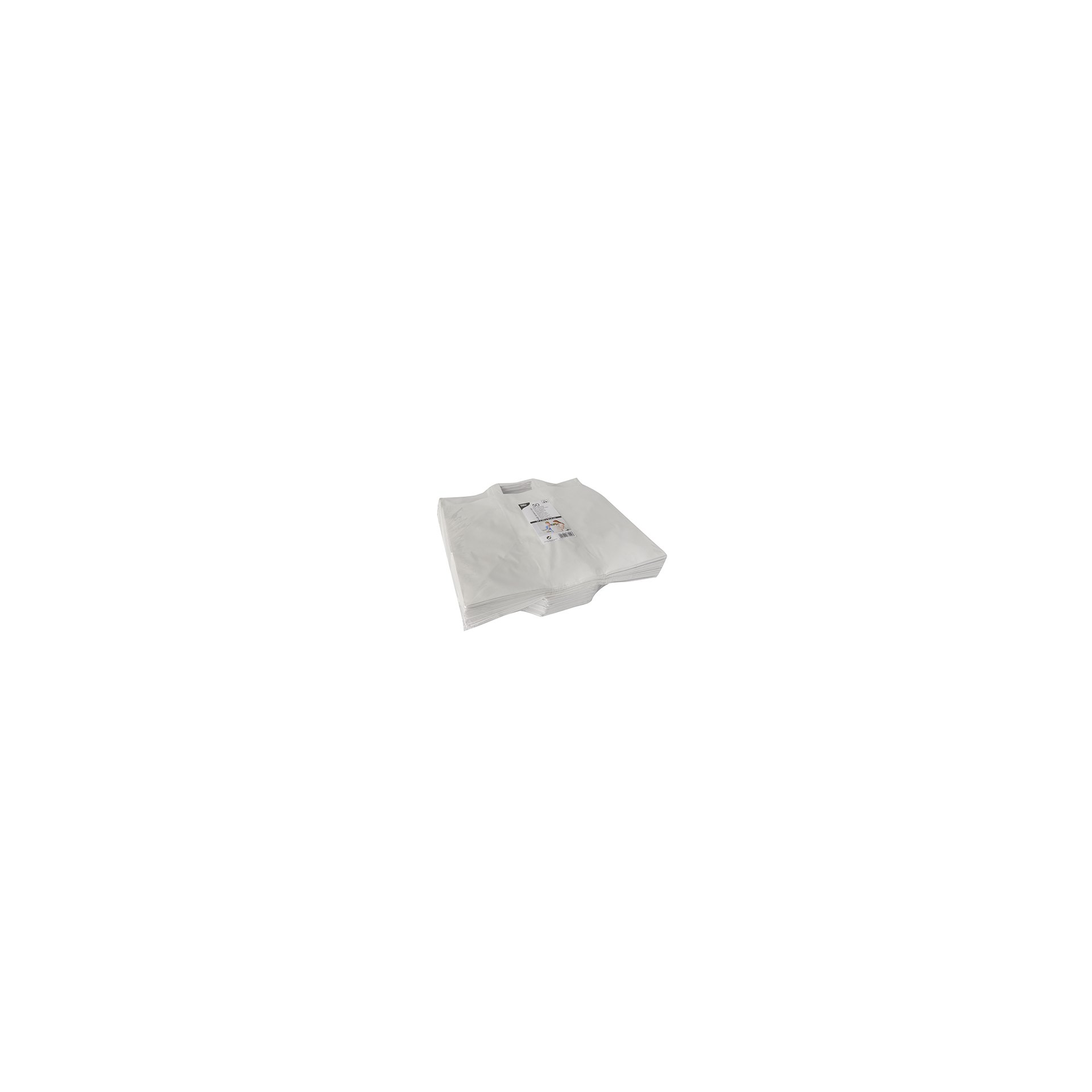 Tragetaschen, Papier 27 cm x 32 cm x 21,5 cm weiss mit Tragegriff