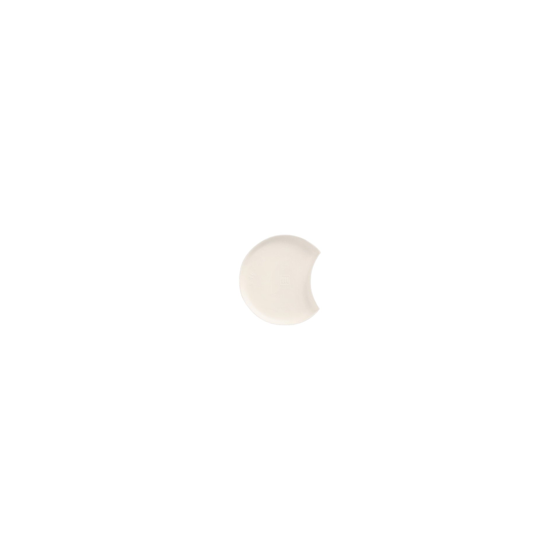 Teller Zuckerrohr "pure" Halbmond Ø 9 cm · 1 cm weiss "Cella"