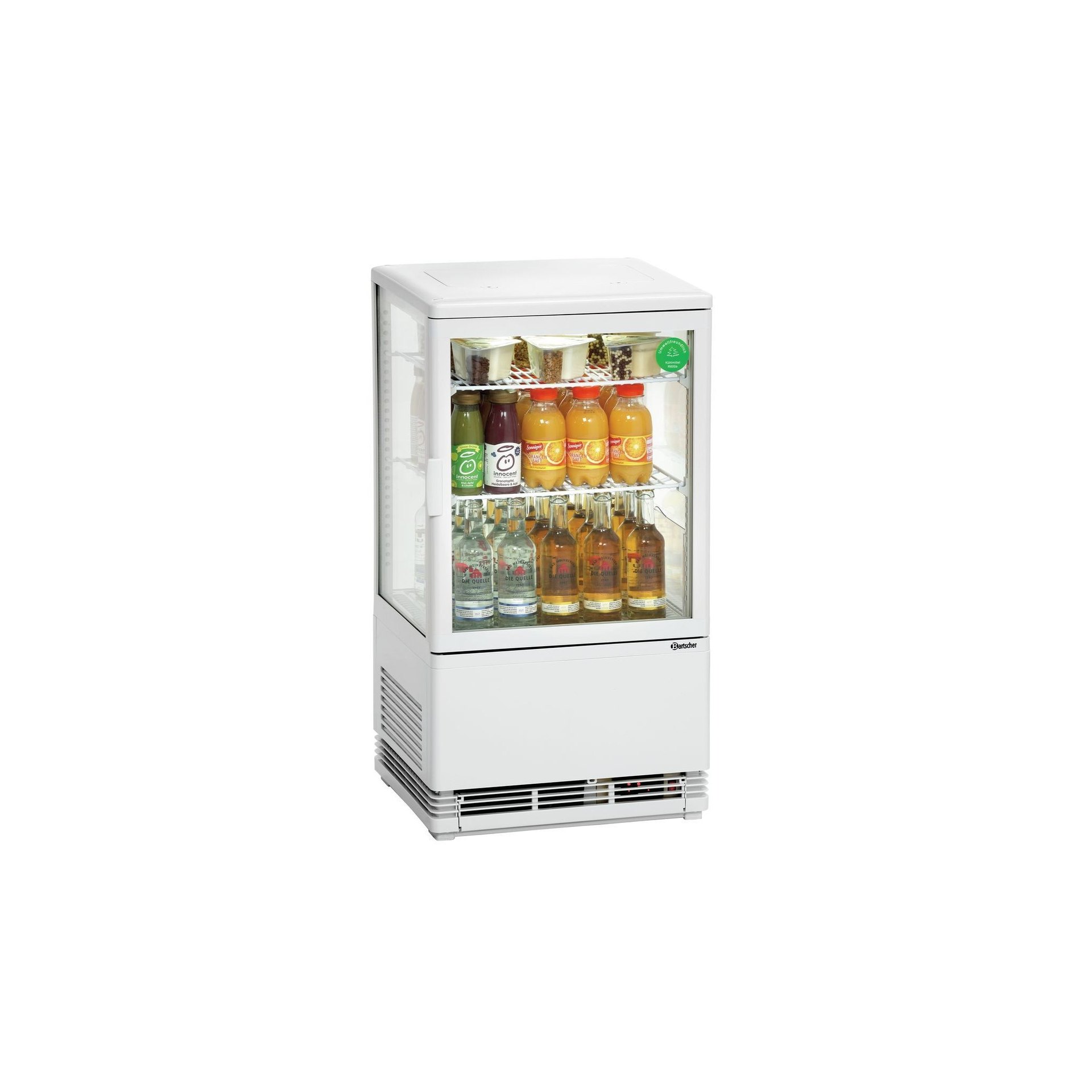 Mini Kühlvitrine 58L, weiß