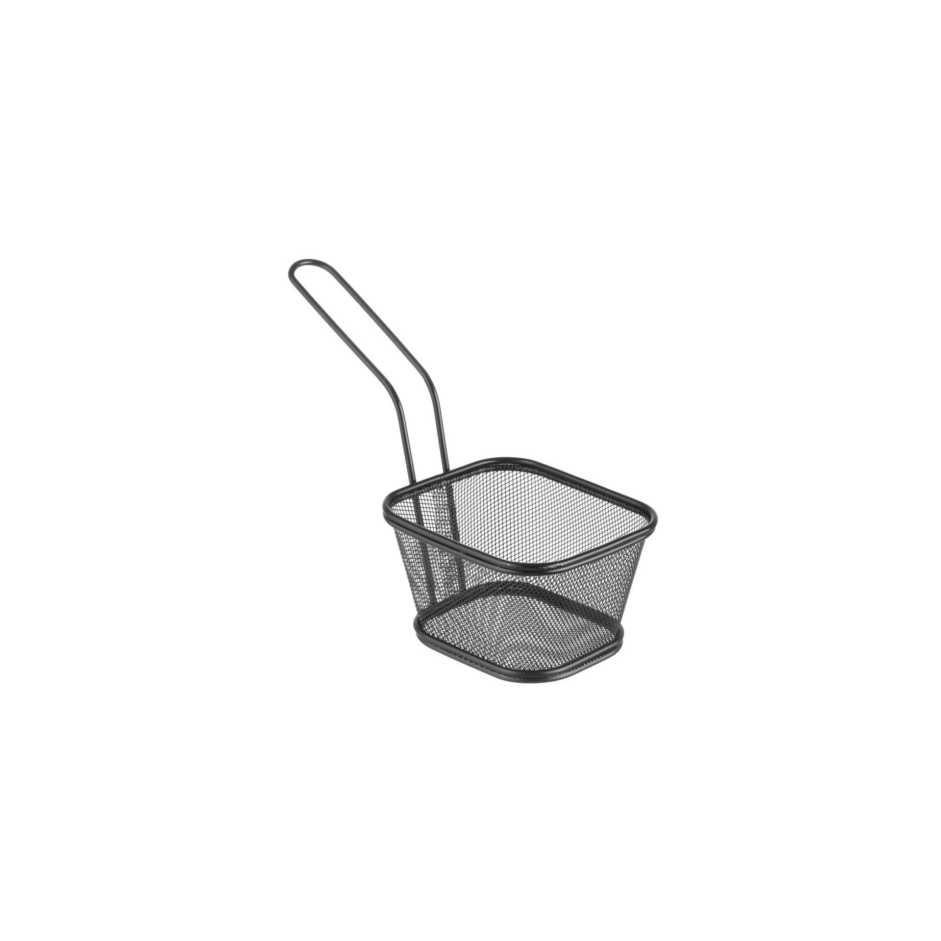 Miniatur-Frittierkörbe stapelbar, schwarz, 130x115x(H)80mm