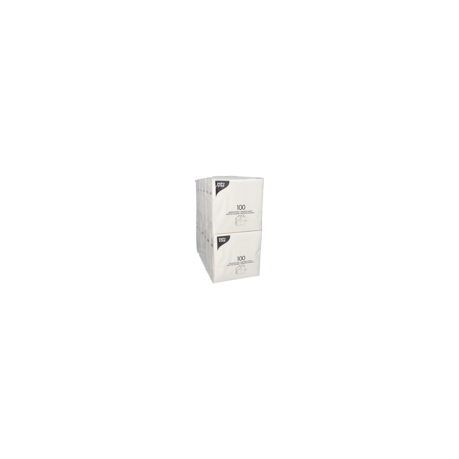 Servietten, 1-lagig 1/4-Falz 33 cm x 33 cm weiss
