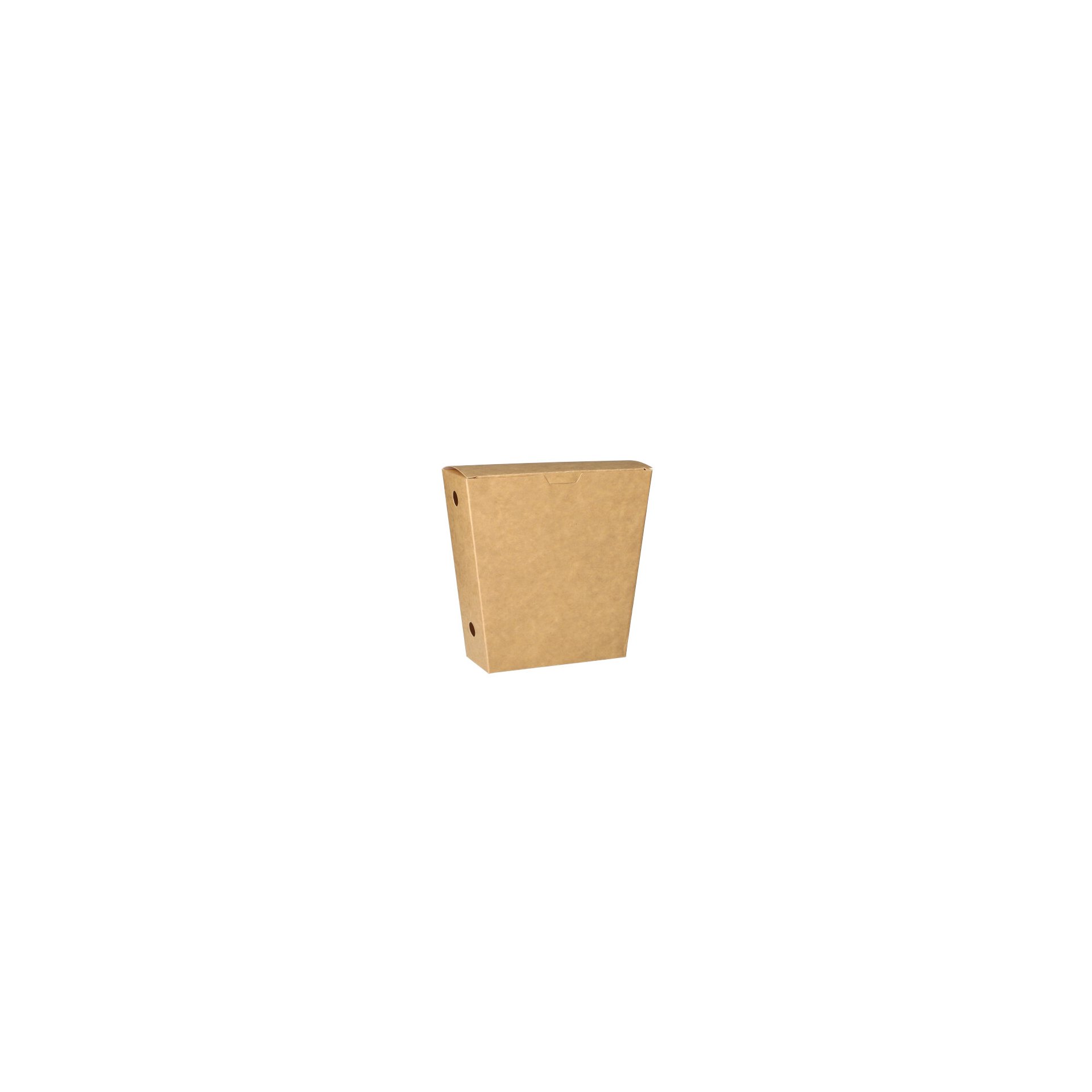 Pommes-Frites-Schütte, Pappe "pure" 4,3 cm x 14,5 cm x 11 cm braun mit Klappdeckel