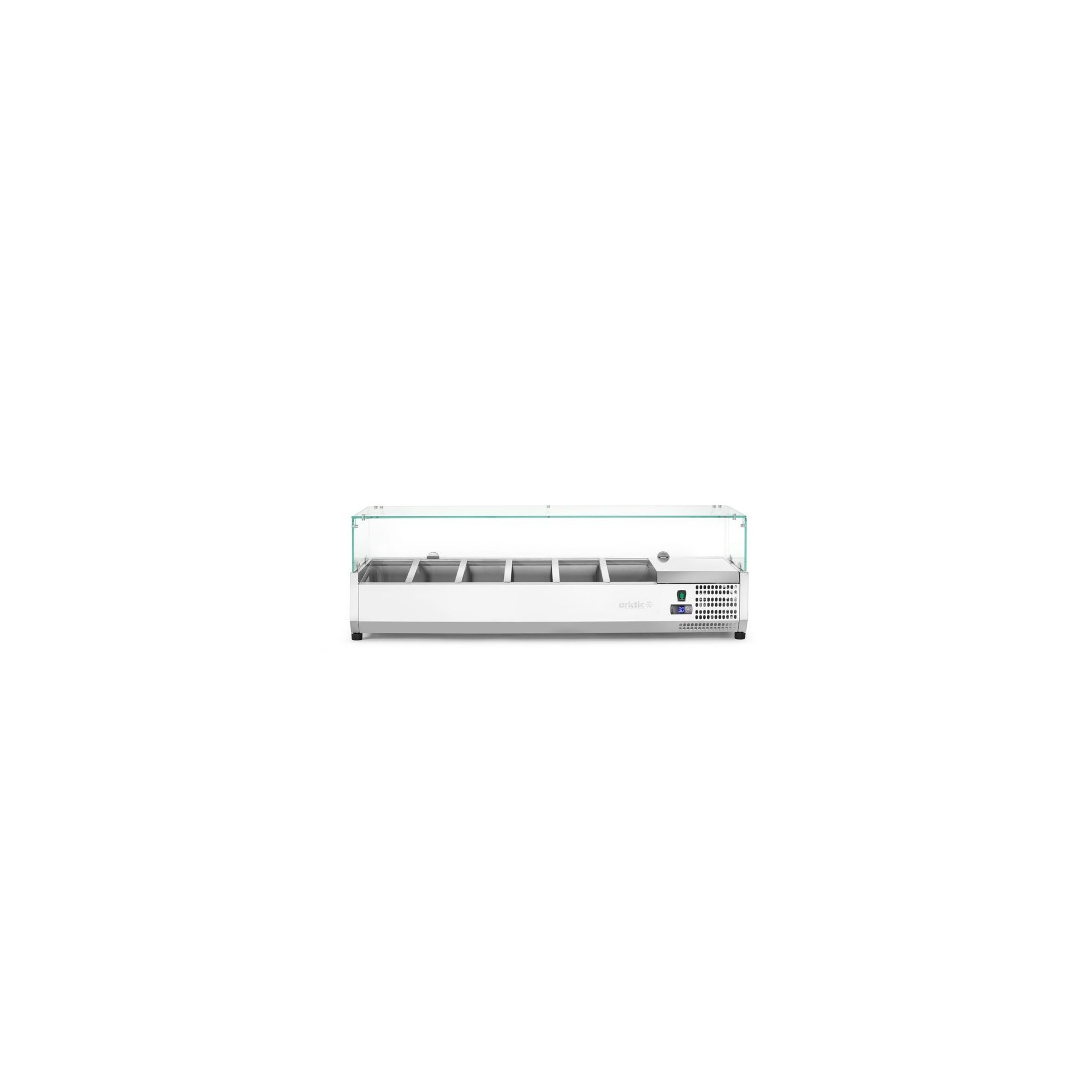 Aufsatz-Kühlvitrine Arktic, 6x GN 1/3 1405x420x456mm Aufsatz-Kühlvitrine Arktic, 6x GN 1/3 1405x420x456mm