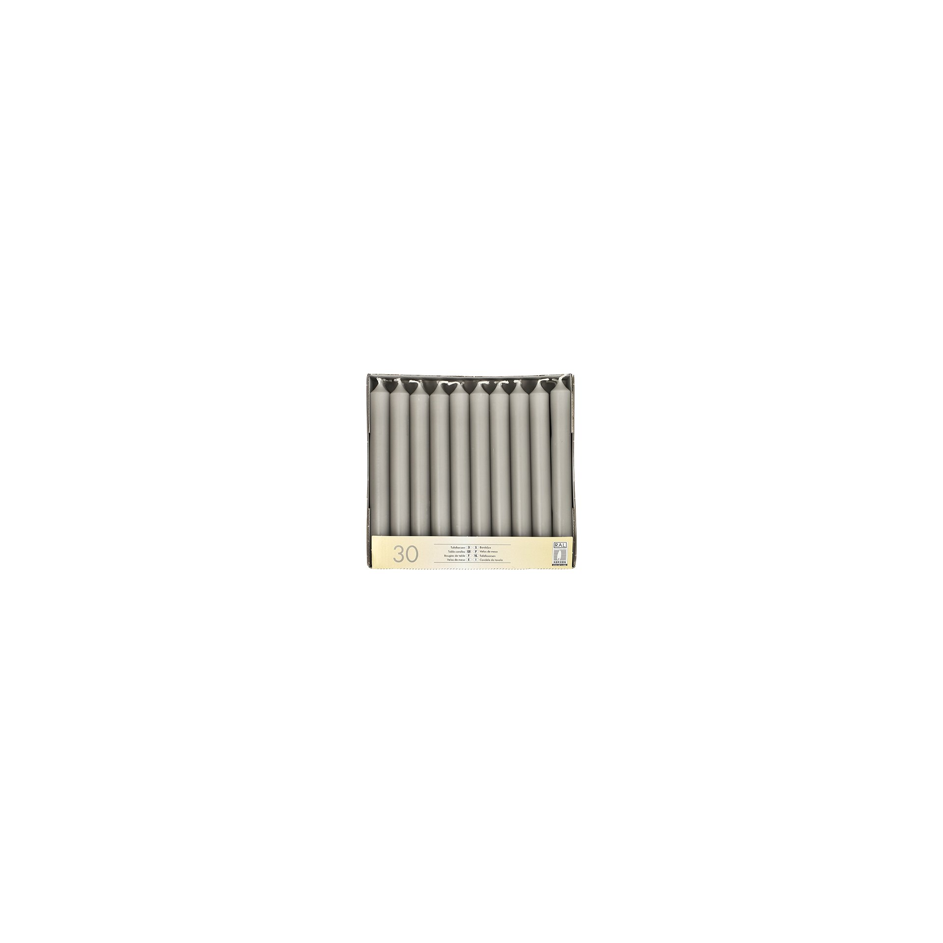Tafelkerzen Ø 2,1 cm · 19,6 cm grau Tafelkerzen Ø 2,1 cm · 19,6 cm grau