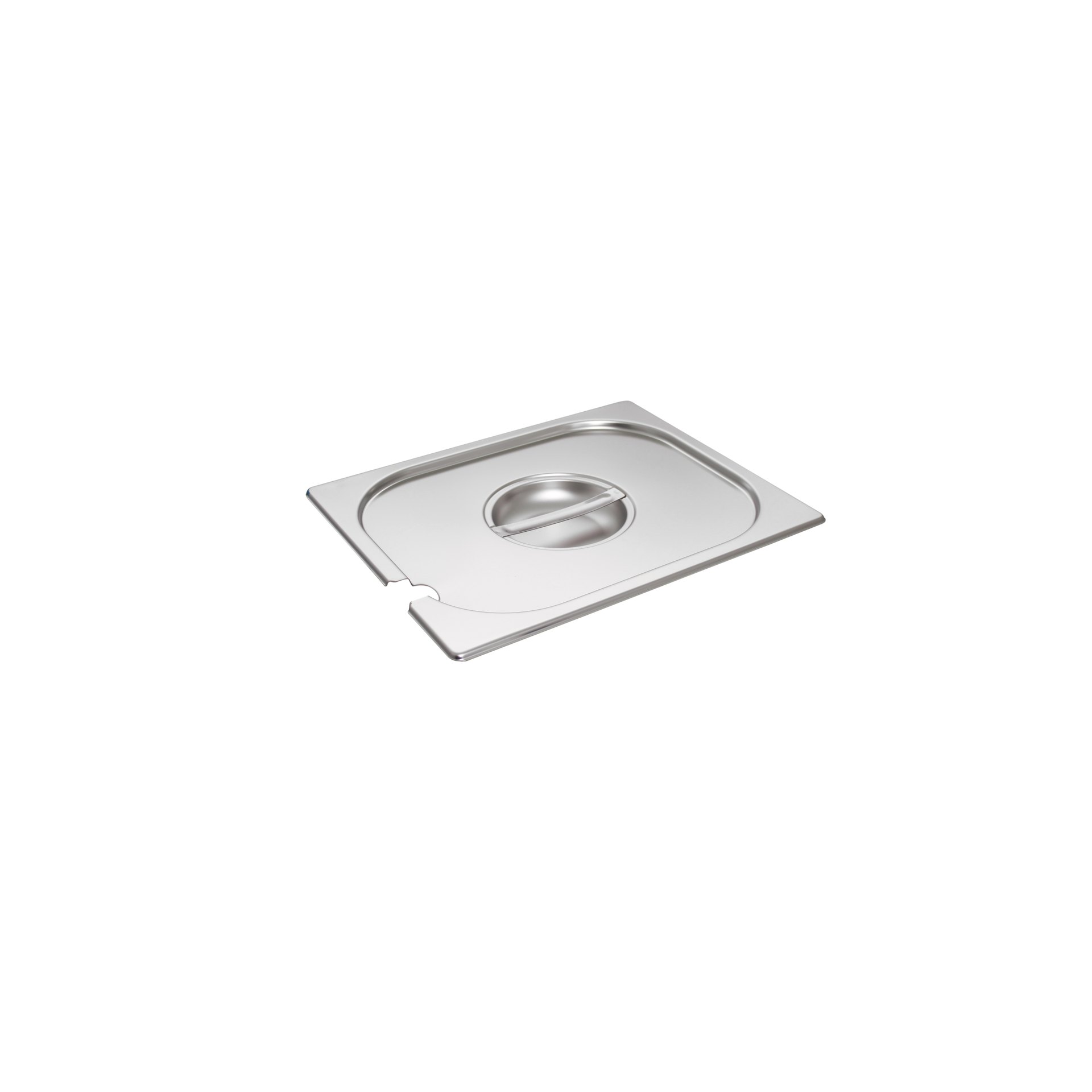 GN 1/2 Deckel, Edelstahl, mit Löffelaussparung