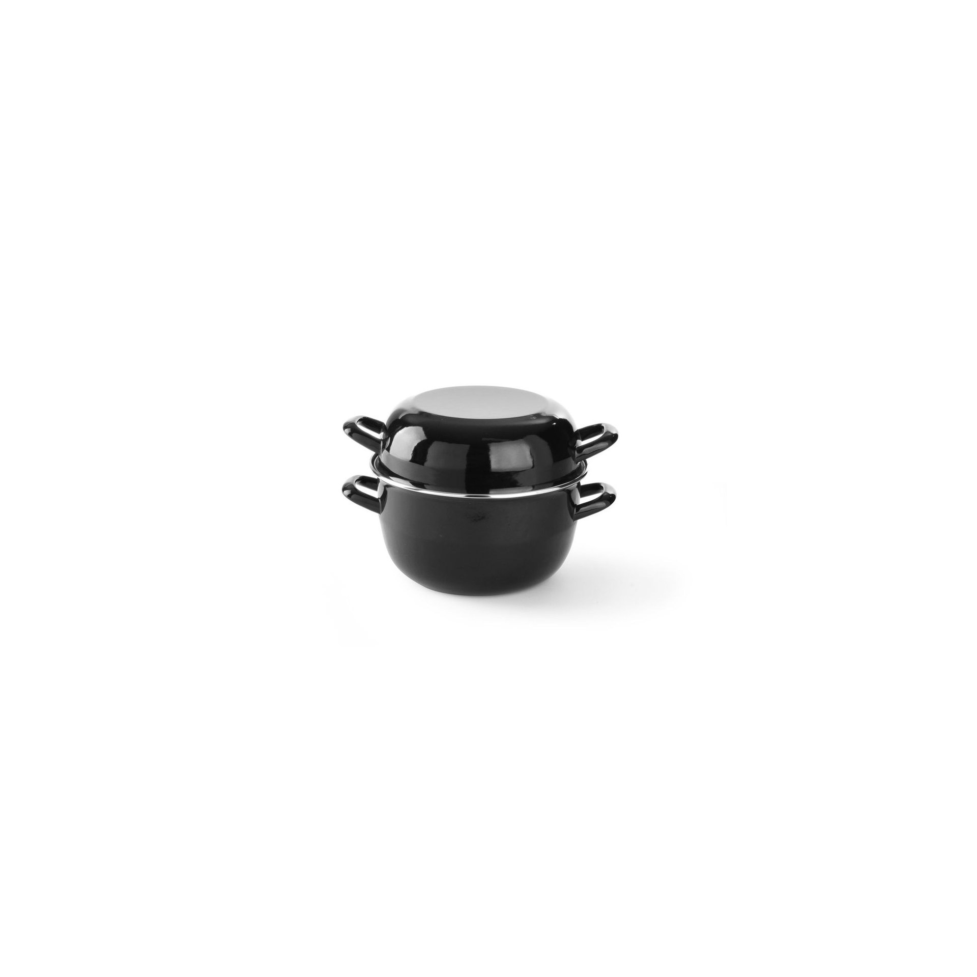 Muscheltopf, emailliert - mit Deckel, 4,2L, ⌀260x(H)210mm Muscheltopf, emailliert - mit Deckel, 4,2L, ⌀260x(H)210mm