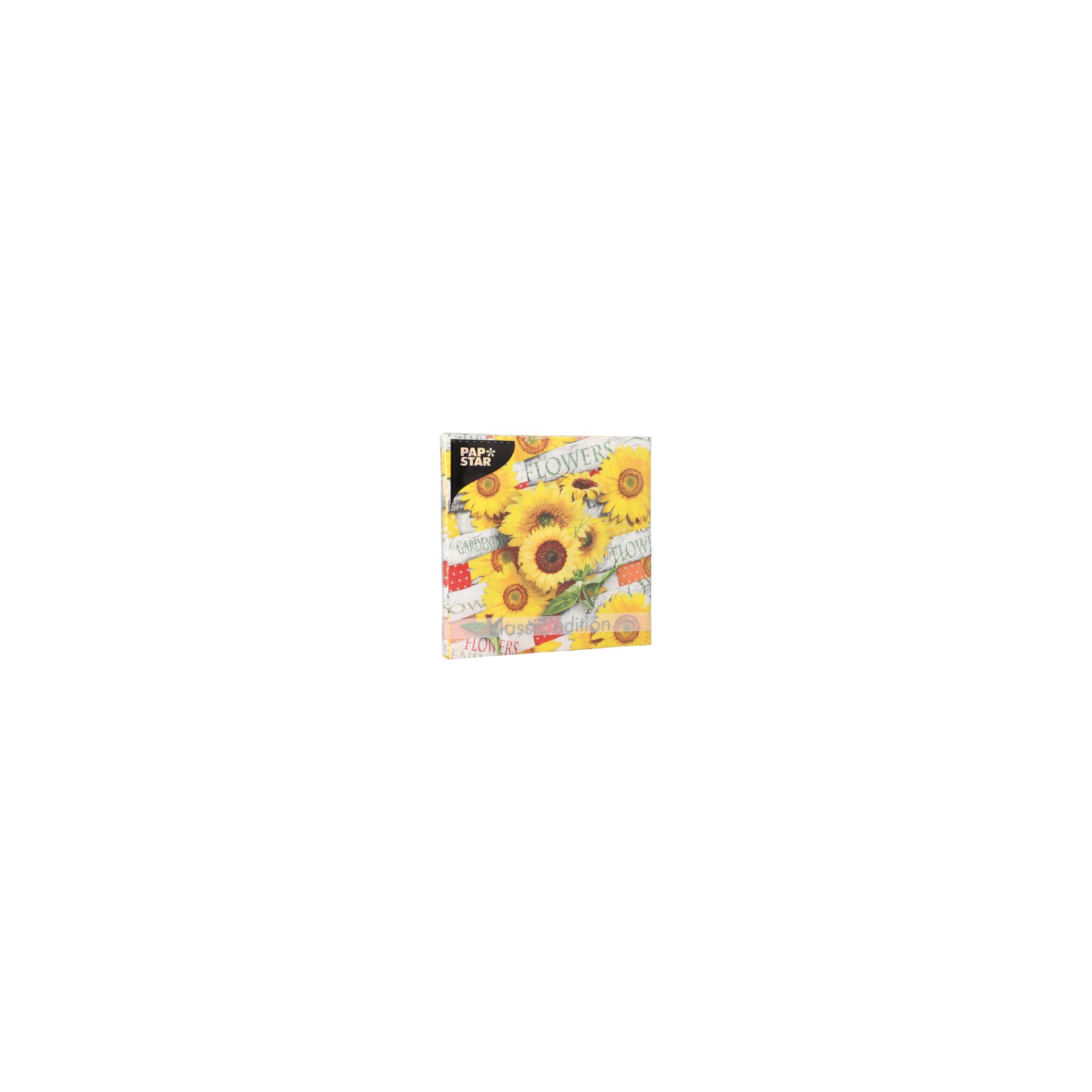 Servietten, 3-lagig 1/4-Falz 33 cm x 33 cm "Sunflower Field"