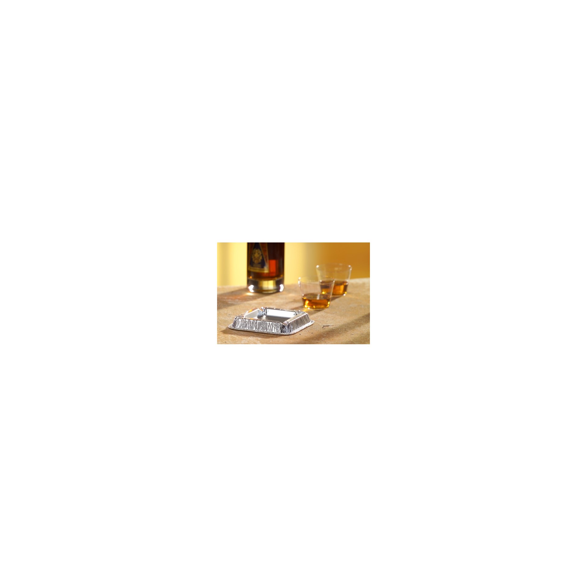 Aschenbecher, Alu eckig 2,2 cm x 12,5 cm x 12,5 cm Aschenbecher, Alu eckig 2,2 cm x 12,5 cm x 12,5 cm