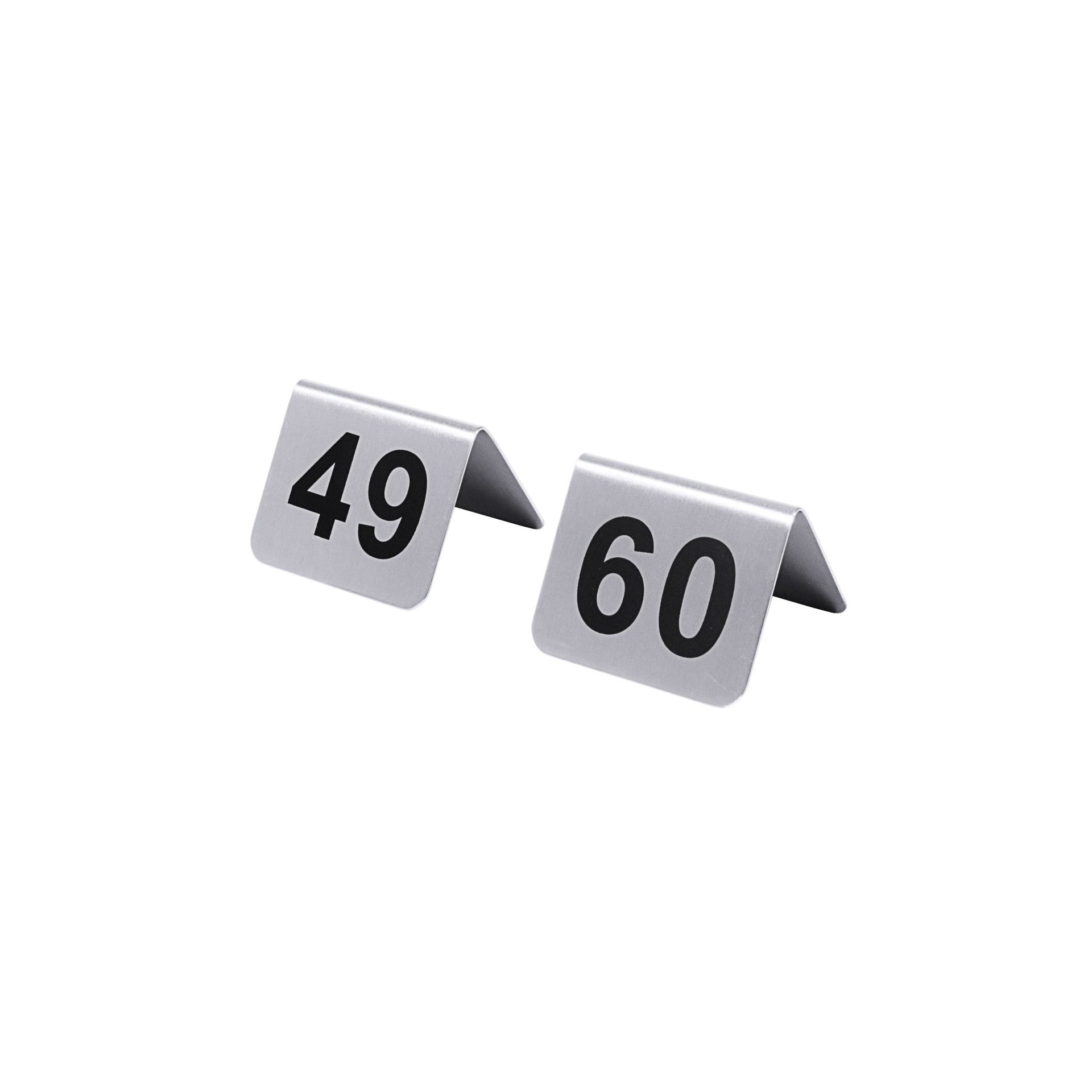 Tischnummern mit Nummern 49 bis 60 Tischnummern mit Nummern 49 bis 60