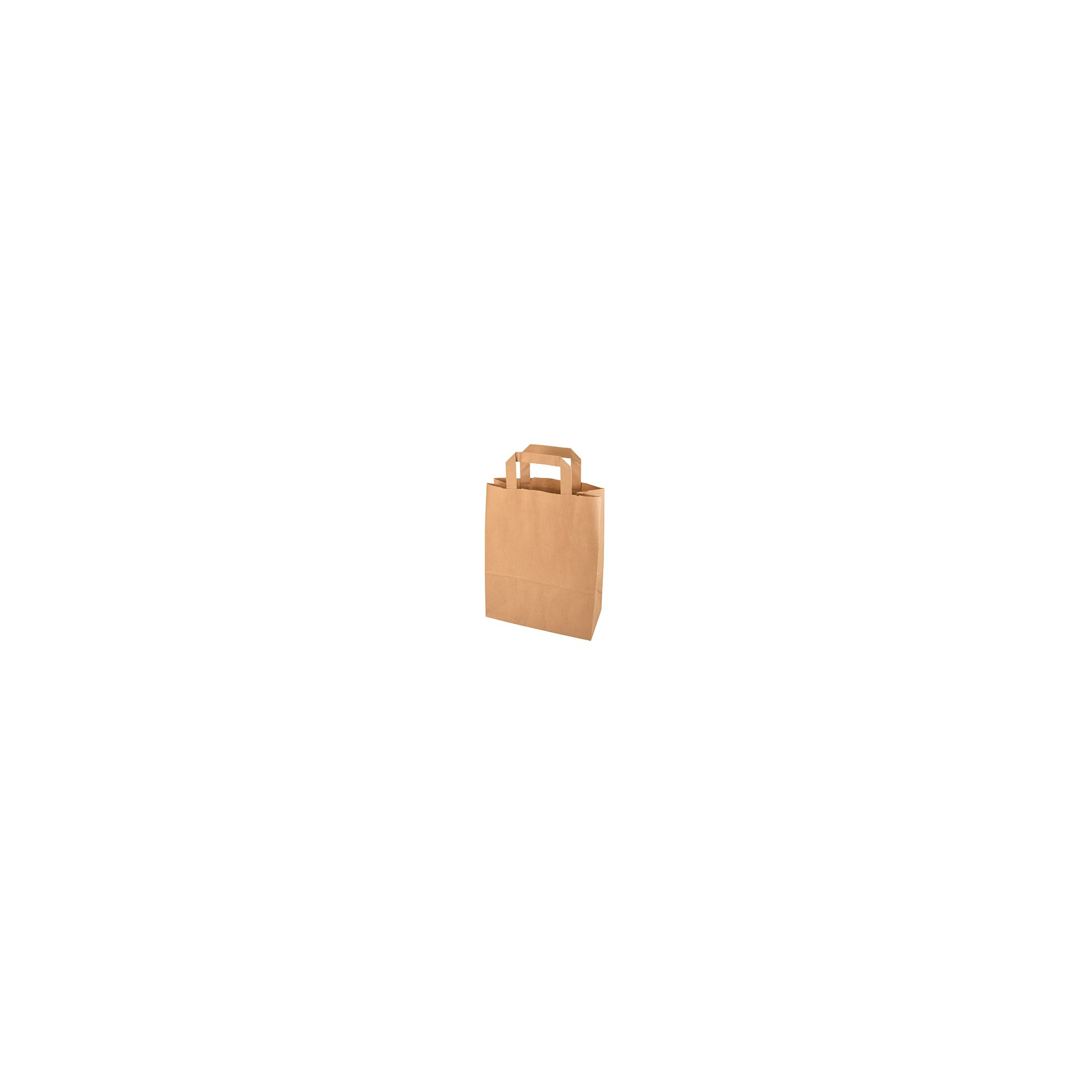 Tragetaschen, Papier 28 cm x 22 cm x 10 cm braun mit Tragegriff