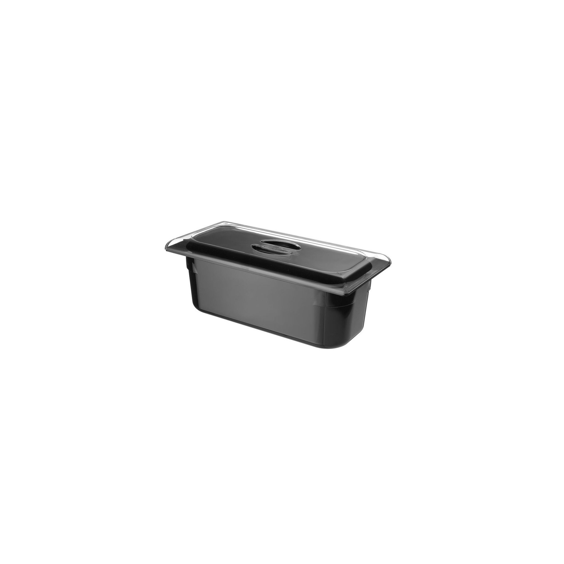 Eiscreme-Behälter Polycarbonat, 5L, Schwarz, 360x165x120mm