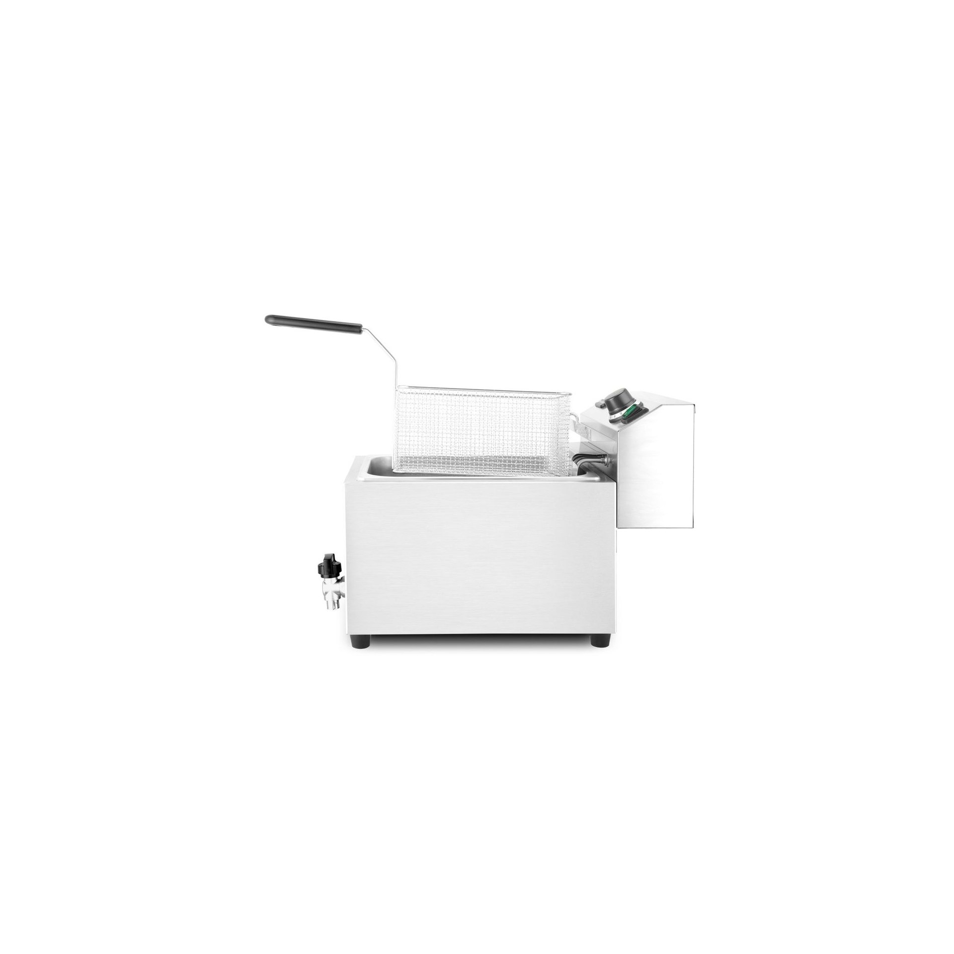 Fritteuse XL mit Ablasshahn, Profi Line, 10L, 400V/6600W, 300x585x(H)377mm Fritteuse XL mit Ablasshahn, Profi Line, 10L, 400V/6600W, 300x585x(H)377mm