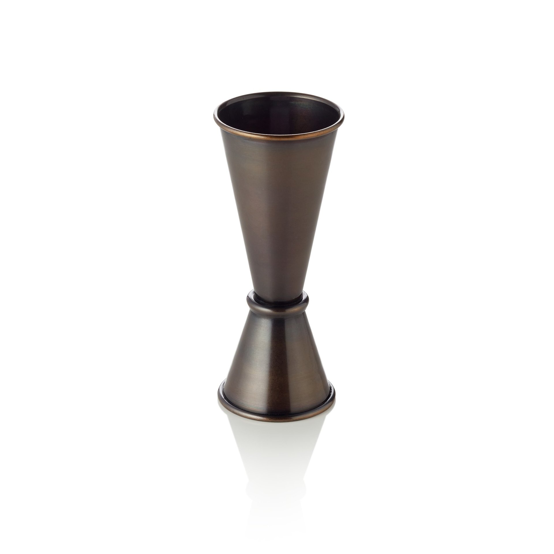 Jigger, Ø 4,5 cm, Höhe 11,5 cm, 2,5/5 cl, antique