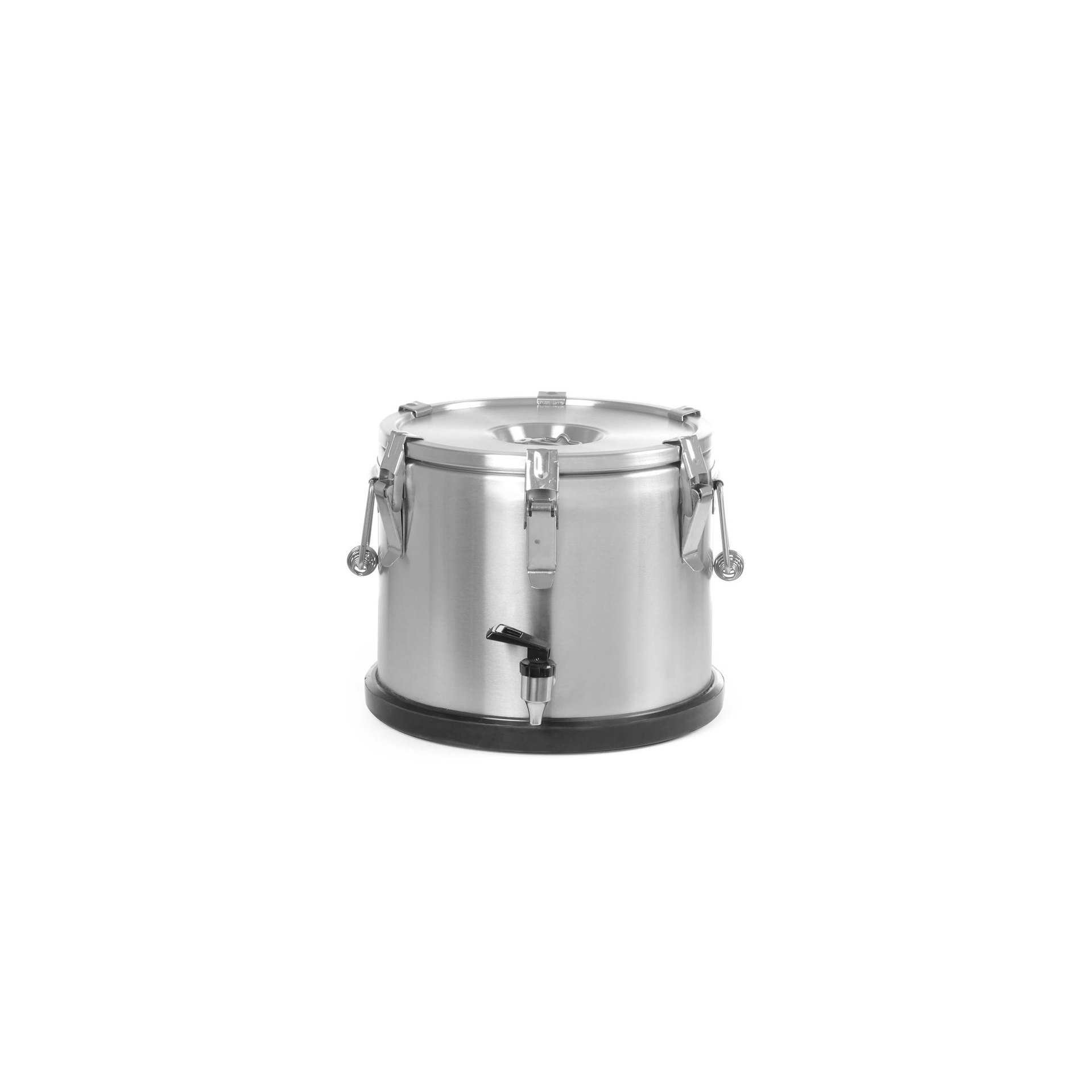 Isolierter tragbarer Behälter - mit Ablasshahn, Profi Line, 15L, Silber, ⌀330x(H)280mm