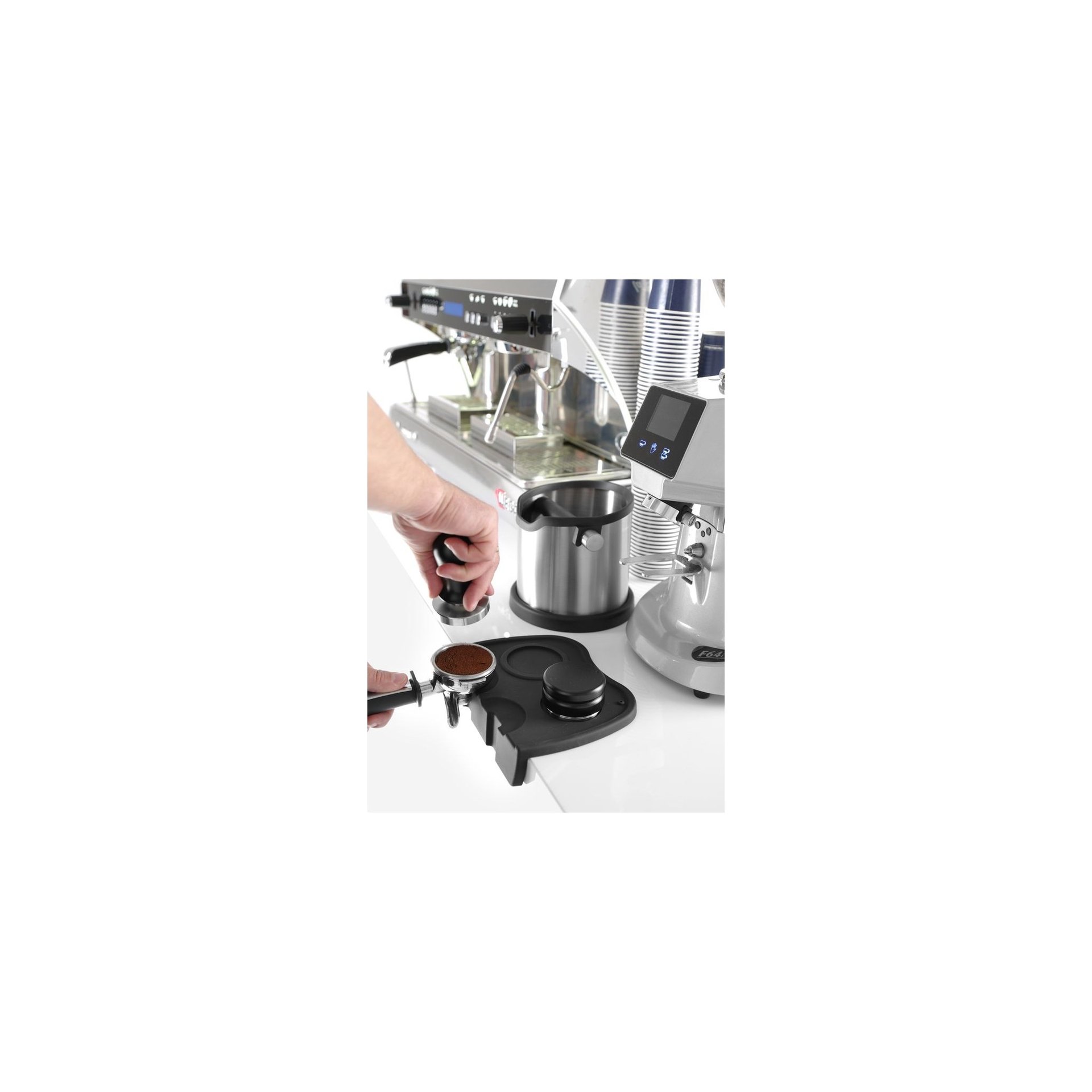 Kaffee-Stampfer mit Feder, ⌀58x(H)100mm Kaffee-Stampfer mit Feder, ⌀58x(H)100mm
