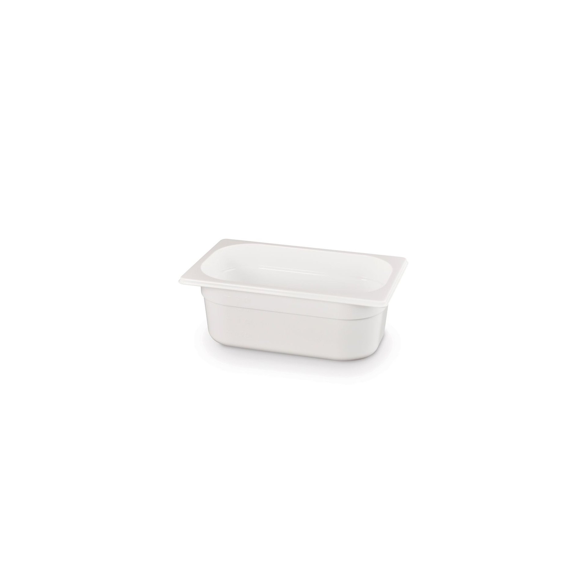 Gastronorm-Behälter 1/4, GN 1/4, 2,8L, Weiß, 265x162x(H)100mm Gastronorm-Behälter 1/4, GN 1/4, 2,8L, Weiß, 265x162x(H)100mm