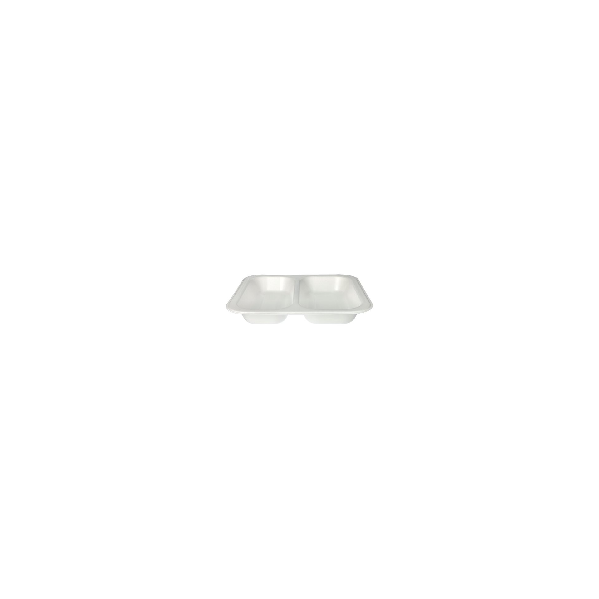 Siegelschalen, XPS 2-geteilt 1250 ml 4,2 cm x 24,5 cm x 26,5 cm weiss laminiert