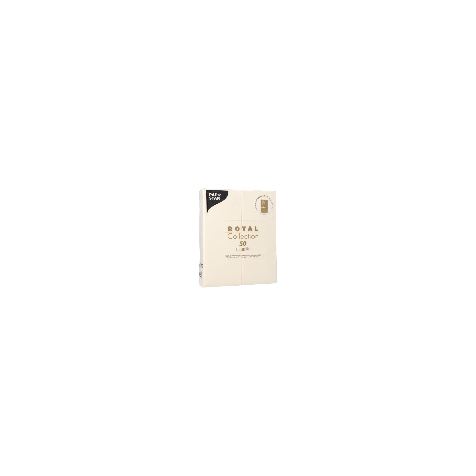 Servietten "ROYAL Collection" 40 cm x 30 cm champagner mit Besteckfalz